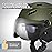 Odoland Ski Helmet with 2-in-1 Visor Goggles, Light Weight Snowboard Helmet for Men Women, Snow Sport Helmets for Skiing, Skating, Snowboarding,Olive Green,S