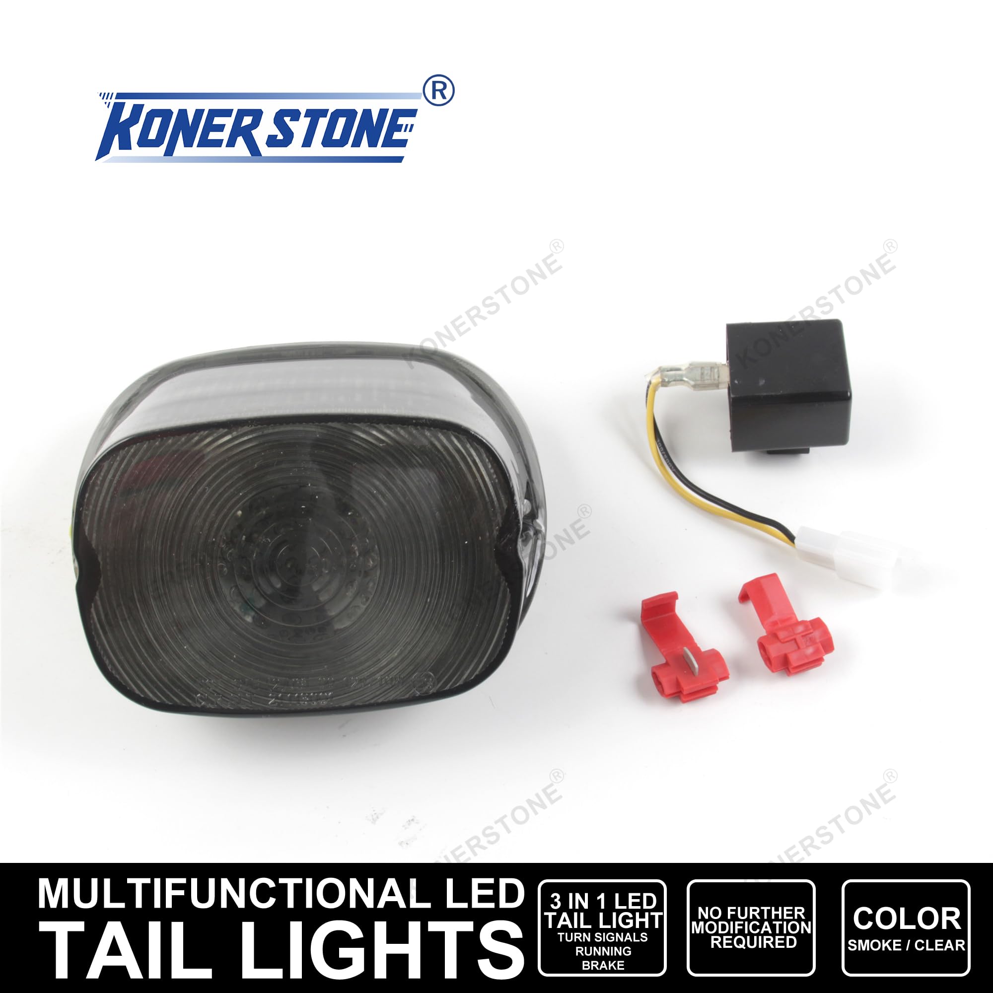 Rücklicht für Harley Davidson Sportster Road King Dyna Glide Blinker Bremslicht Rücklicht Integrierte Motorrad-Ersatzteile Rauchlinse