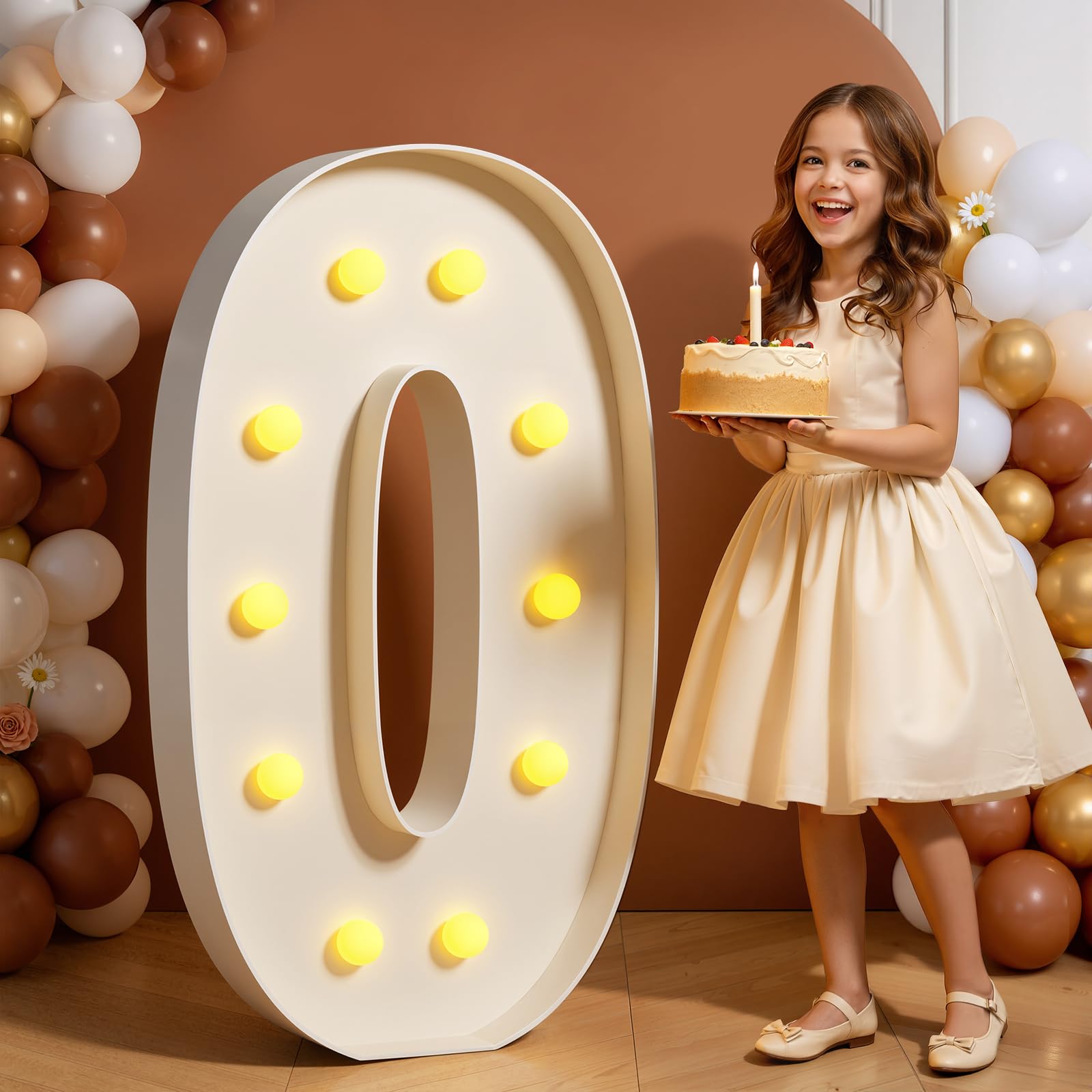 Tongjoy Marquee Letters 4 Feet Tall 4FT Large Light Up Letters O for Birthday Wedding Engagement Party Decorations Will You Marry Me Sign Yard Pre-Cut