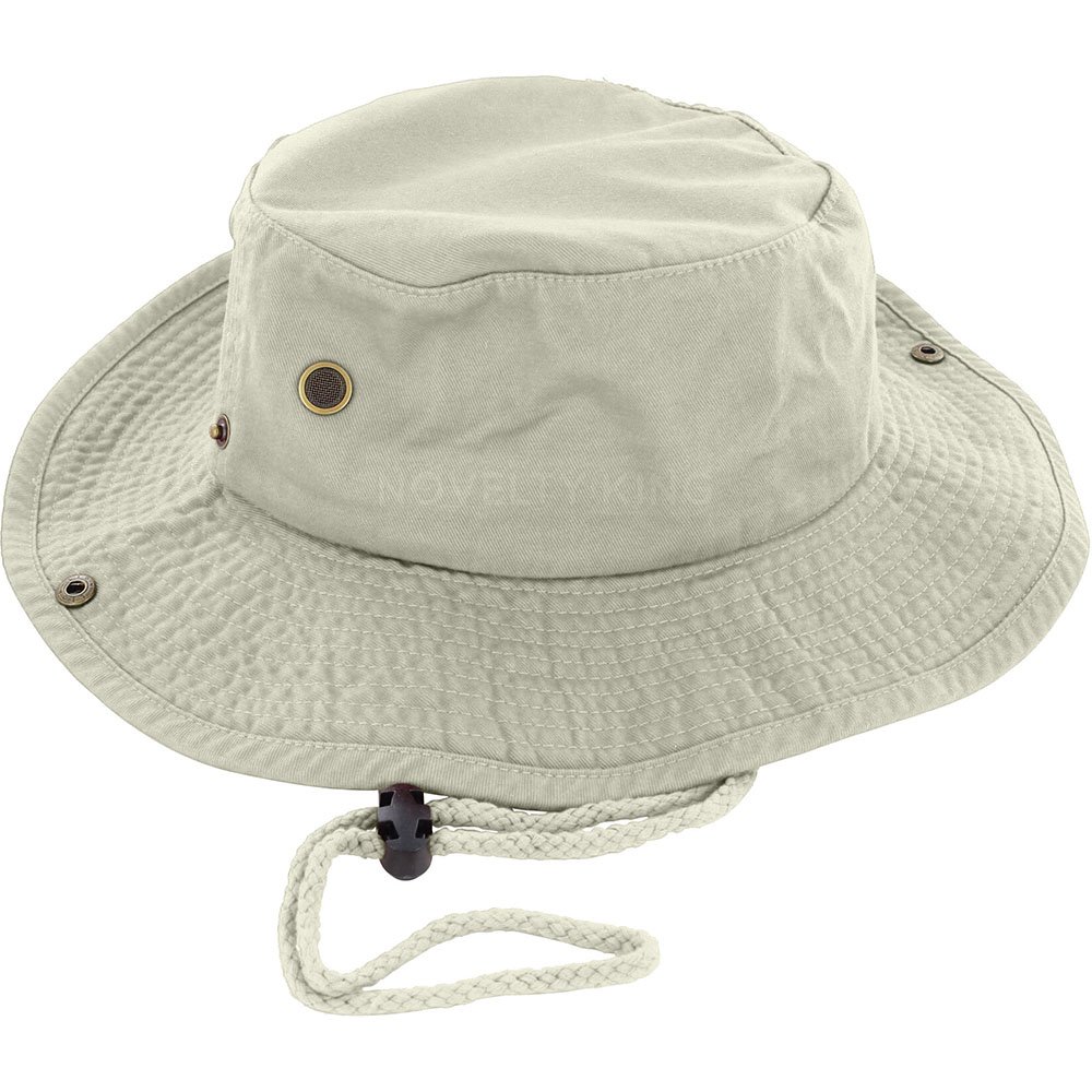 Buy 100 Cotton Boonie Fishing Bucket Men Safari Summer String Hat Cap