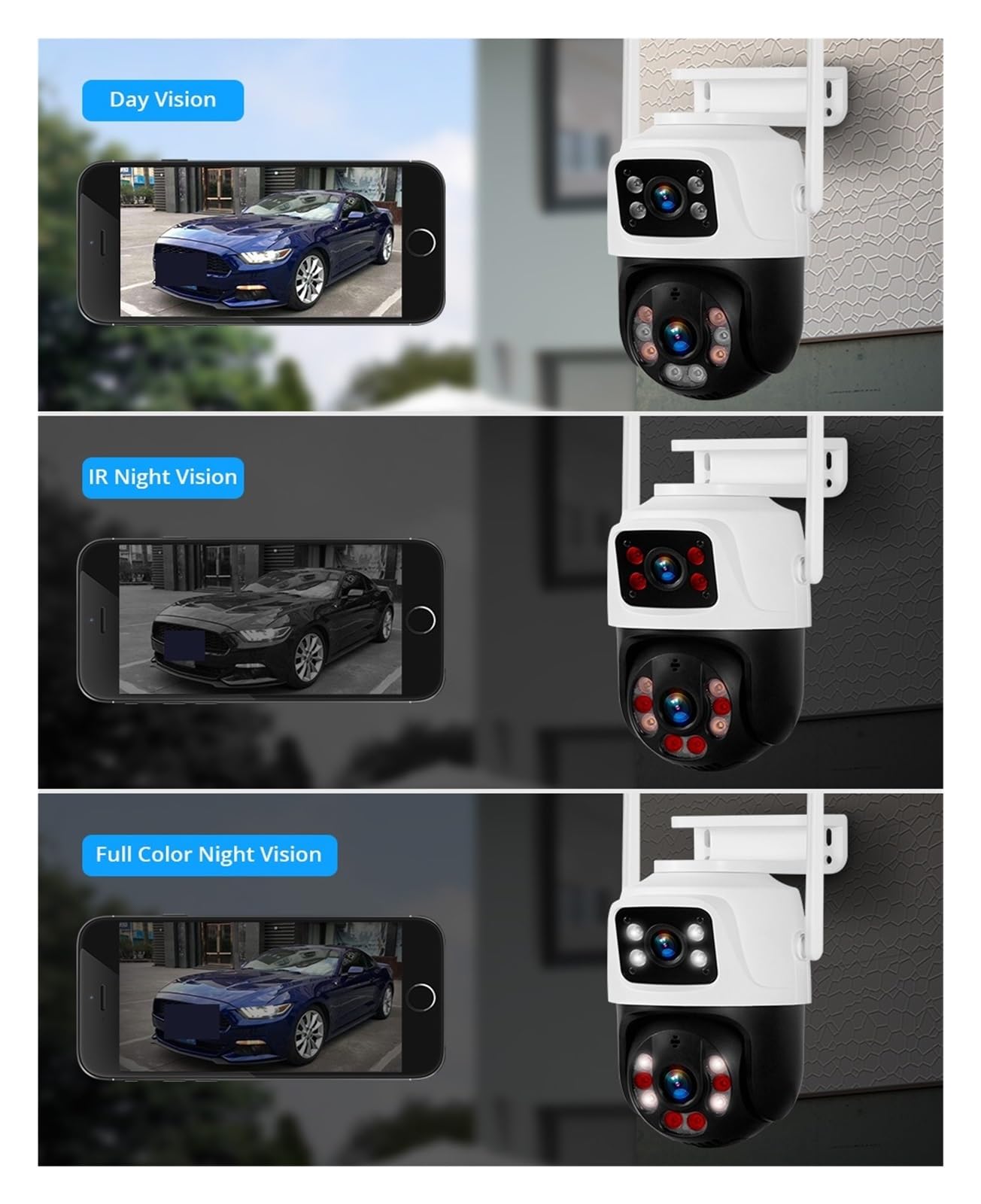 Caméra IP WiFi 6MP HD H.265 PTZ 8CH