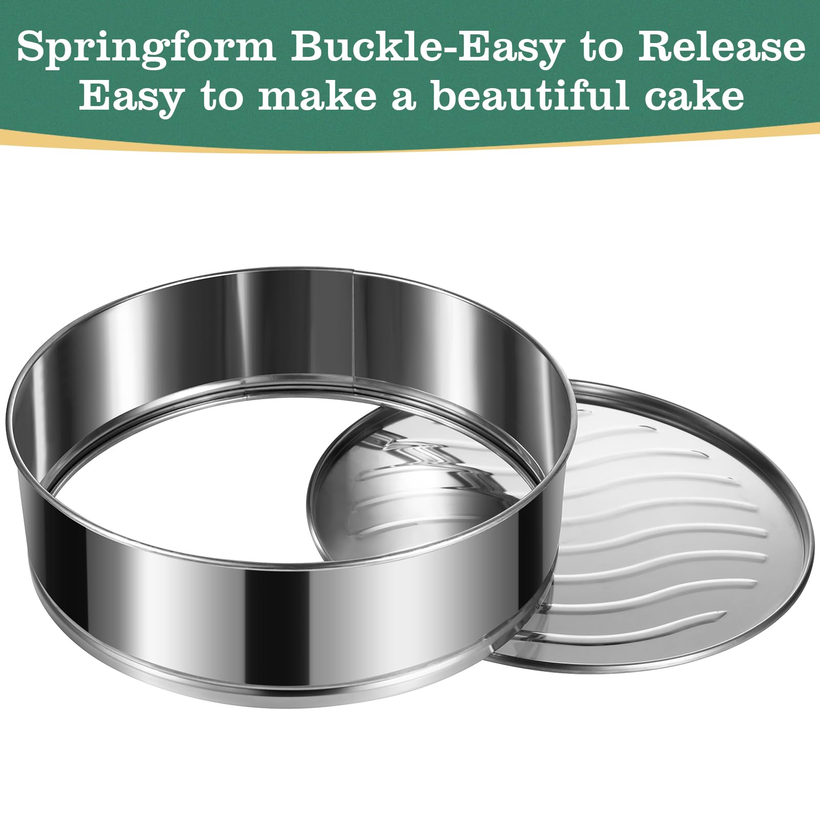 4/7/9/10 Zoll Set Springform, abnehmbarer Boden, Edelstahl
