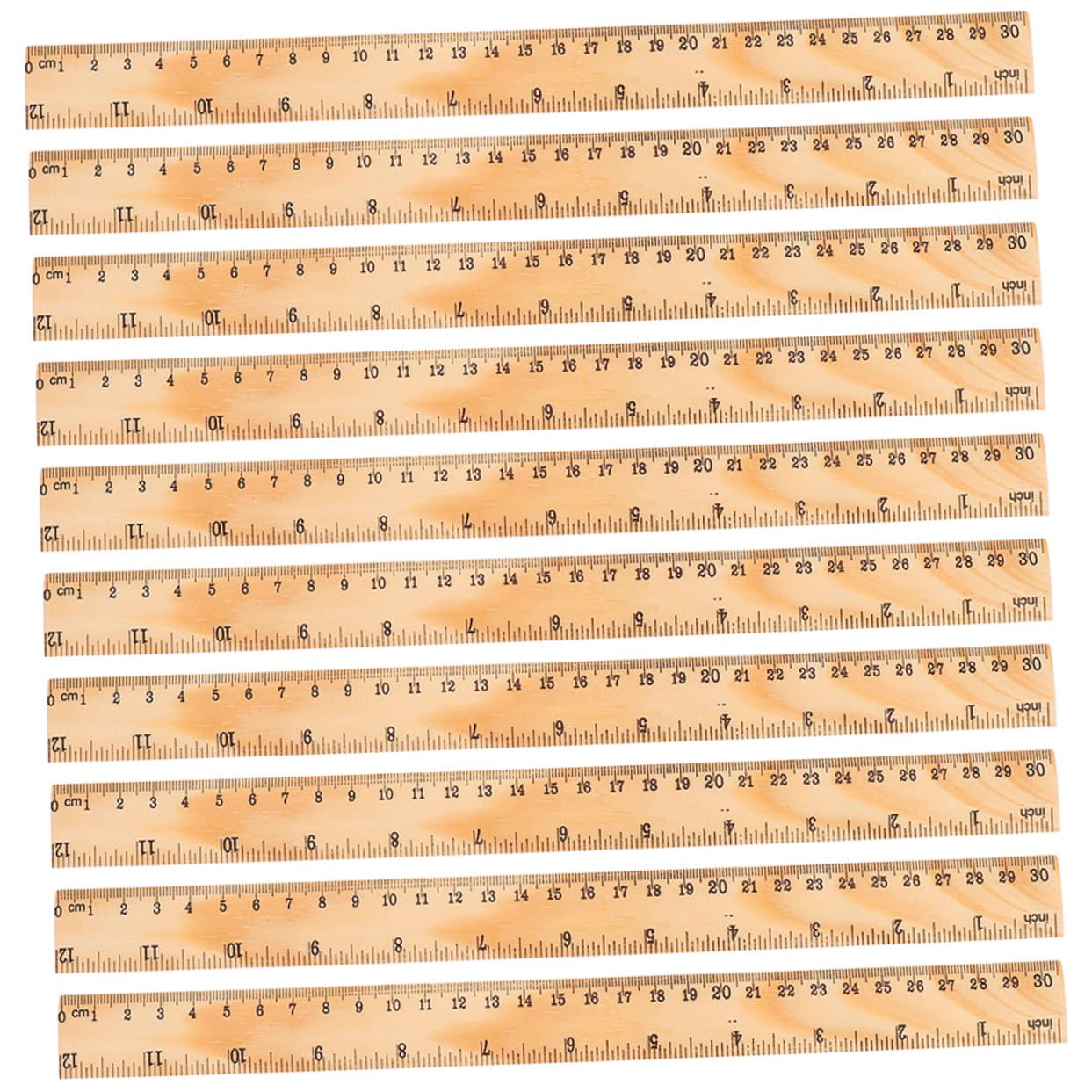 OSALADI 72 Piezas Regla de Madera Doble para Estudiantes y Dibujo Herramienta de Medición Resistente y Portátil para Escuela y Oficina
