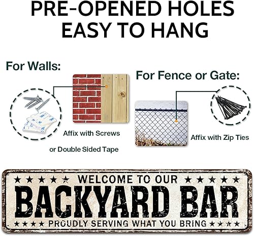 Miniatura 5 de Letreros divertidos y decoración para el patio trasero, decoración de piscina al aire libre, letrero de cerveza para bar, letrero de bienvenida a