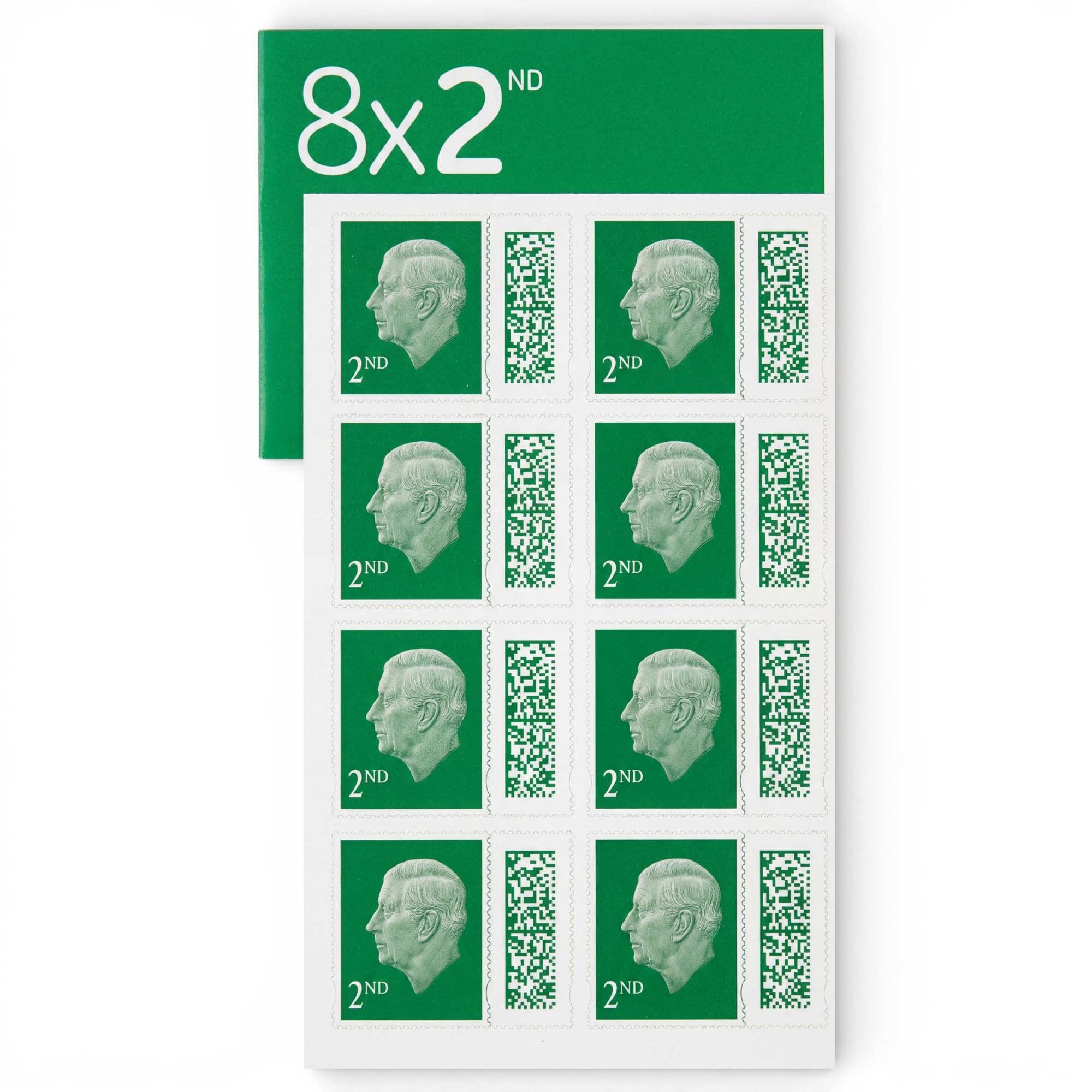 8 x 2nd Class Standard Postage Stamps, Self Adhesive Barcoded Stamps