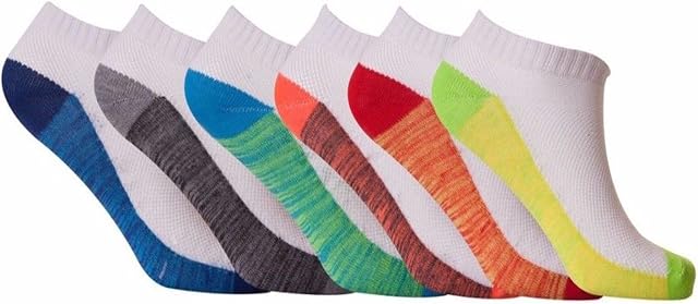 Lyallpur 12 Pairs Mens Breathable Quality Trainer Liner Ankle Socks Coloured Base UK Size 6-11