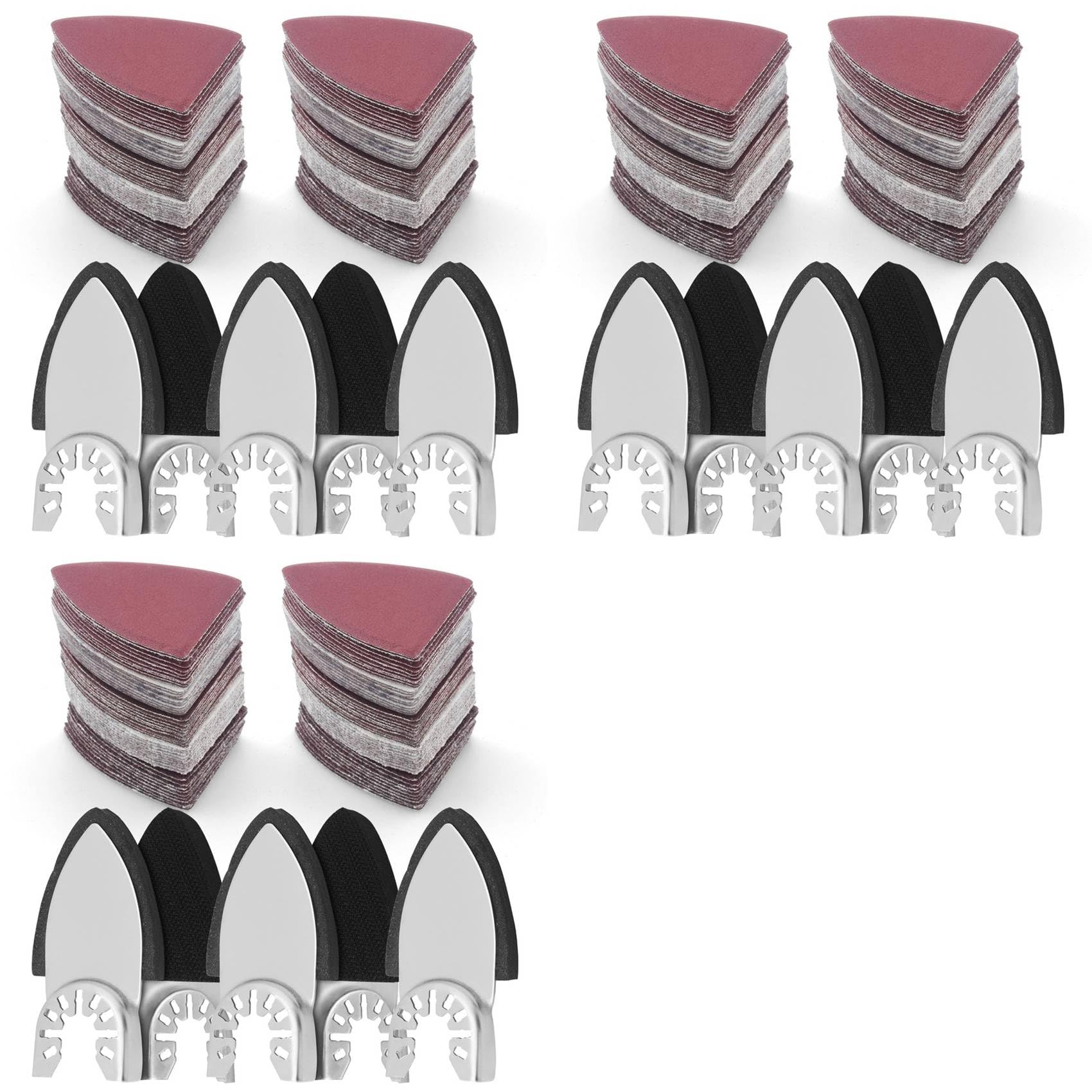 Jnchdghwa As Shown 390Pcs Oscillating Tool Sanding Pads Kit, 15Pc Finger Sanding Pads & 375Pc Finger Sandpaper Multitool