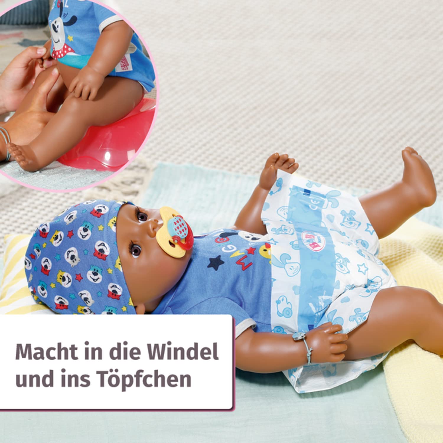 BABY Born Magic Boy DoC, Puppe mit 10 Funktionen für Kinder ab 3 Jahren, funktioniert ohne Batterie, 43 cm groß, 831656 Zapf Creation