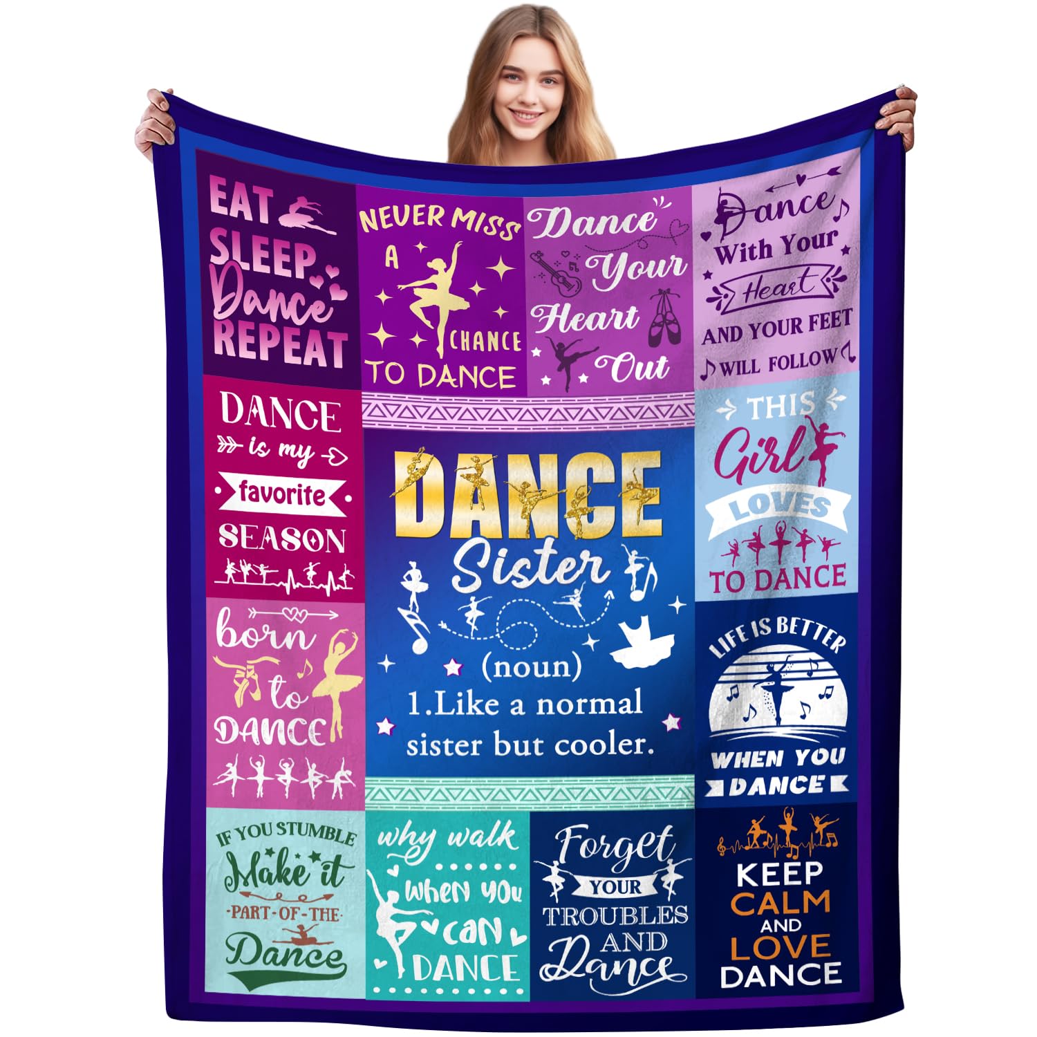 Dance Gifts Blanket Dance Gifts for Girls Throw Blanket Ultra Soft Cozy Lightweight Blankets Dance Lovers Christmas Birthday Gifts 50