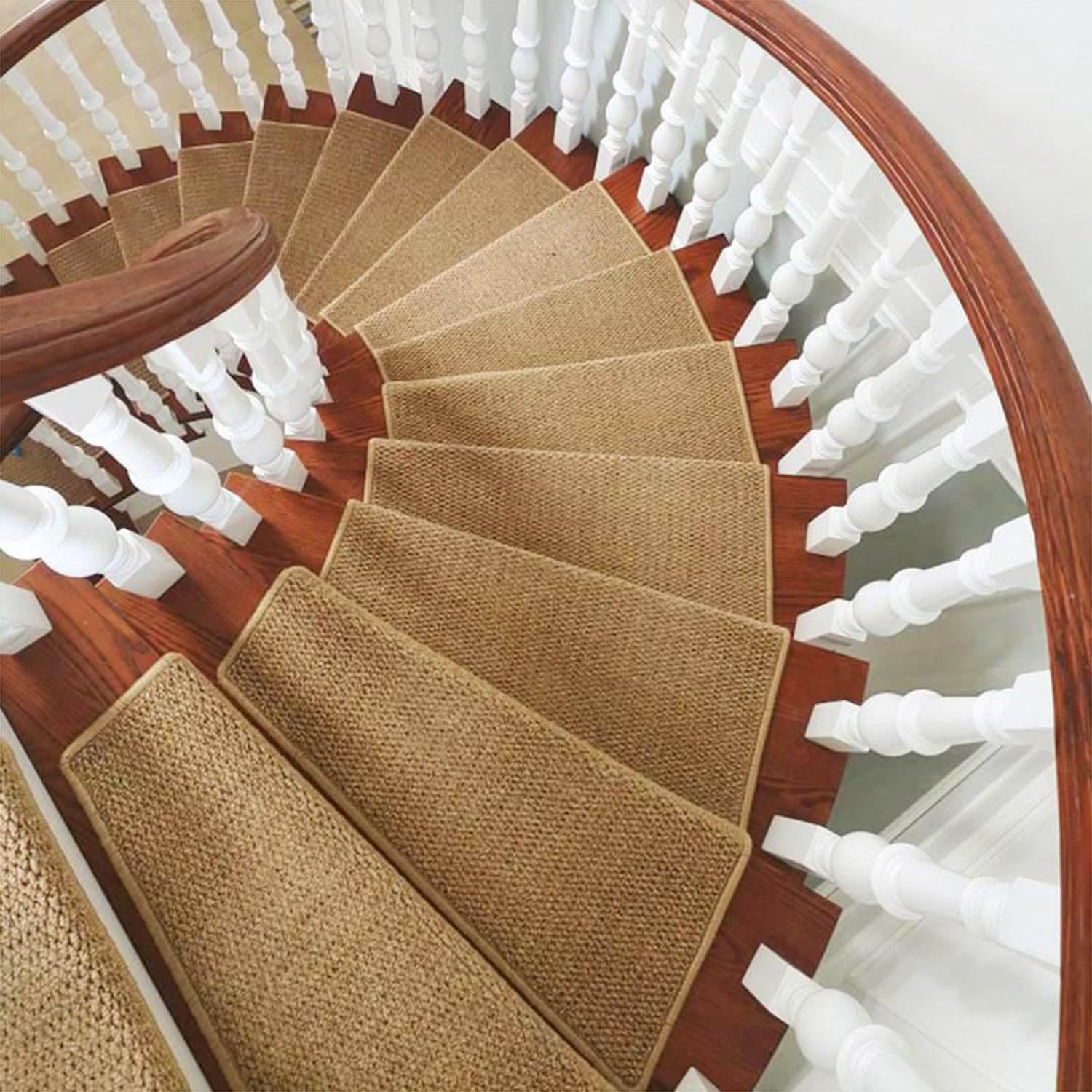 Tapis antidérapant auto-adhésif pour escalier intérieur, matériau sisal artificiel, protecteur de tapis antidérapant