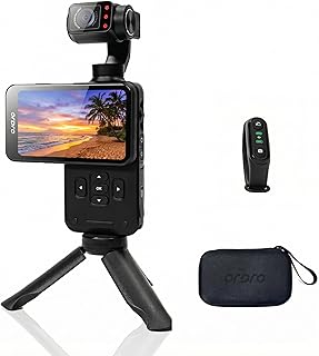 ORDRO M5 5K Handheld Camera, 3-Axis Stabilization Gimbal Camcorder for YouTube Vlogging, 3.5'' Touch Screen with 120° Wide Angle, IR Night Vision, Face Tracking, Includes Tripod Stand & Remote Control