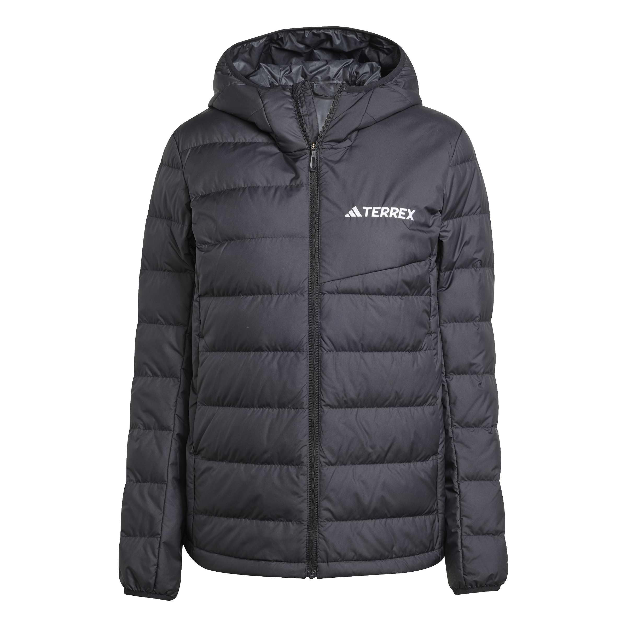 adidas Terrex Womens Mt Down Hooded Jacket, Black, Size L, Women