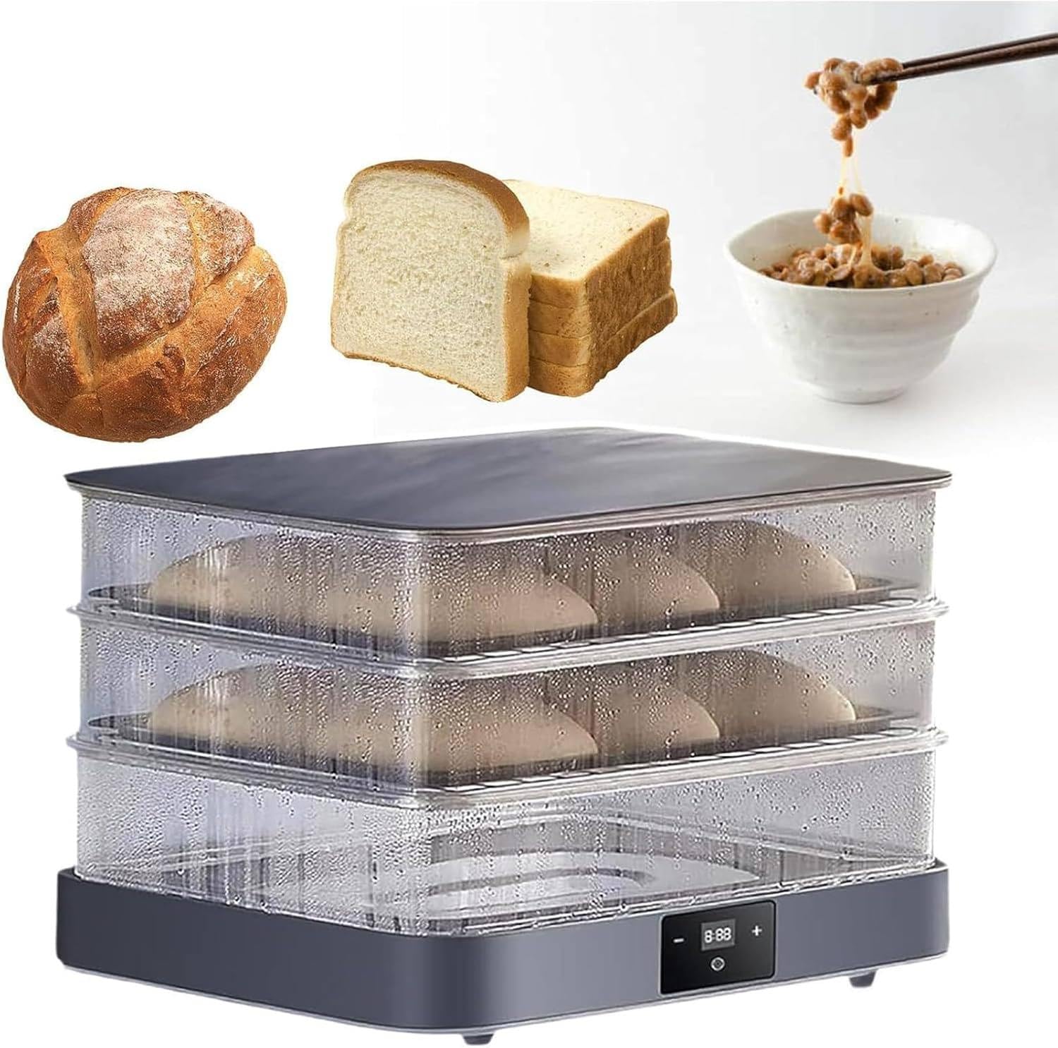 Fermentation du Pain, Machine à Yaourt Domestique, avec Contrôle De L'humidité Et De La Température, Multifonction, Entièrement Automatique Et Détachable, Capacité De 40 L