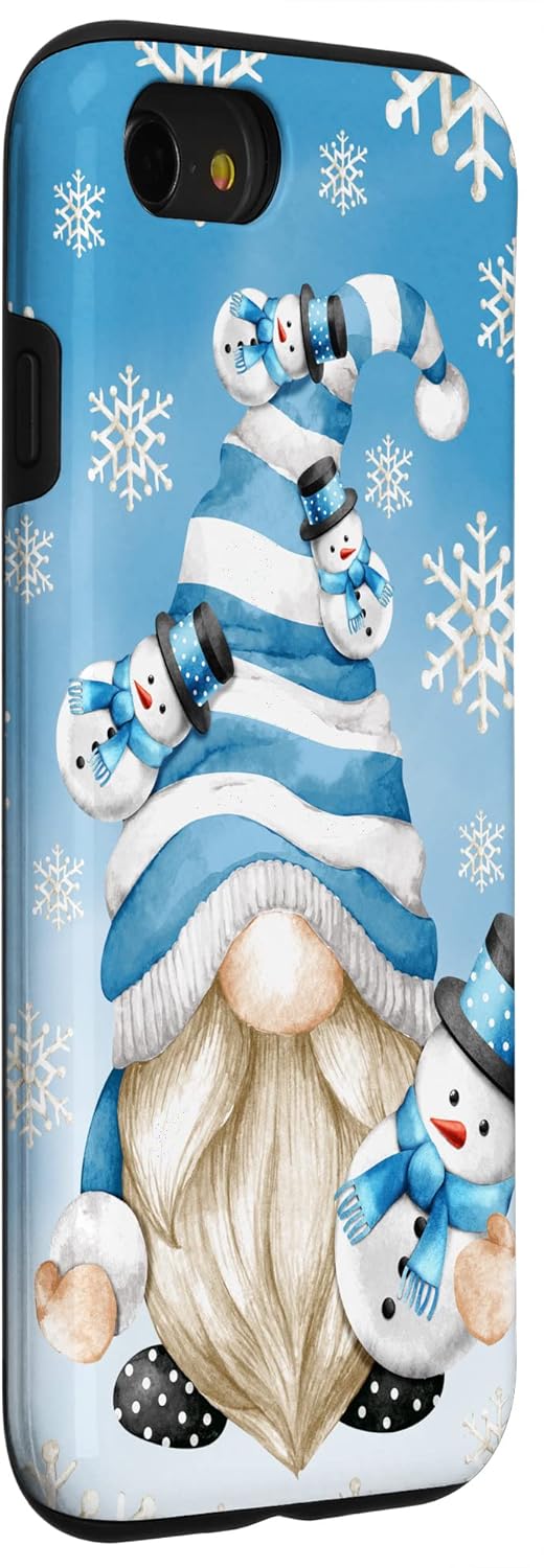 Cute Winter Gnome Dad With Snowflake Decor And Snowman Case for iPhone SE (2020) / 7 / 8