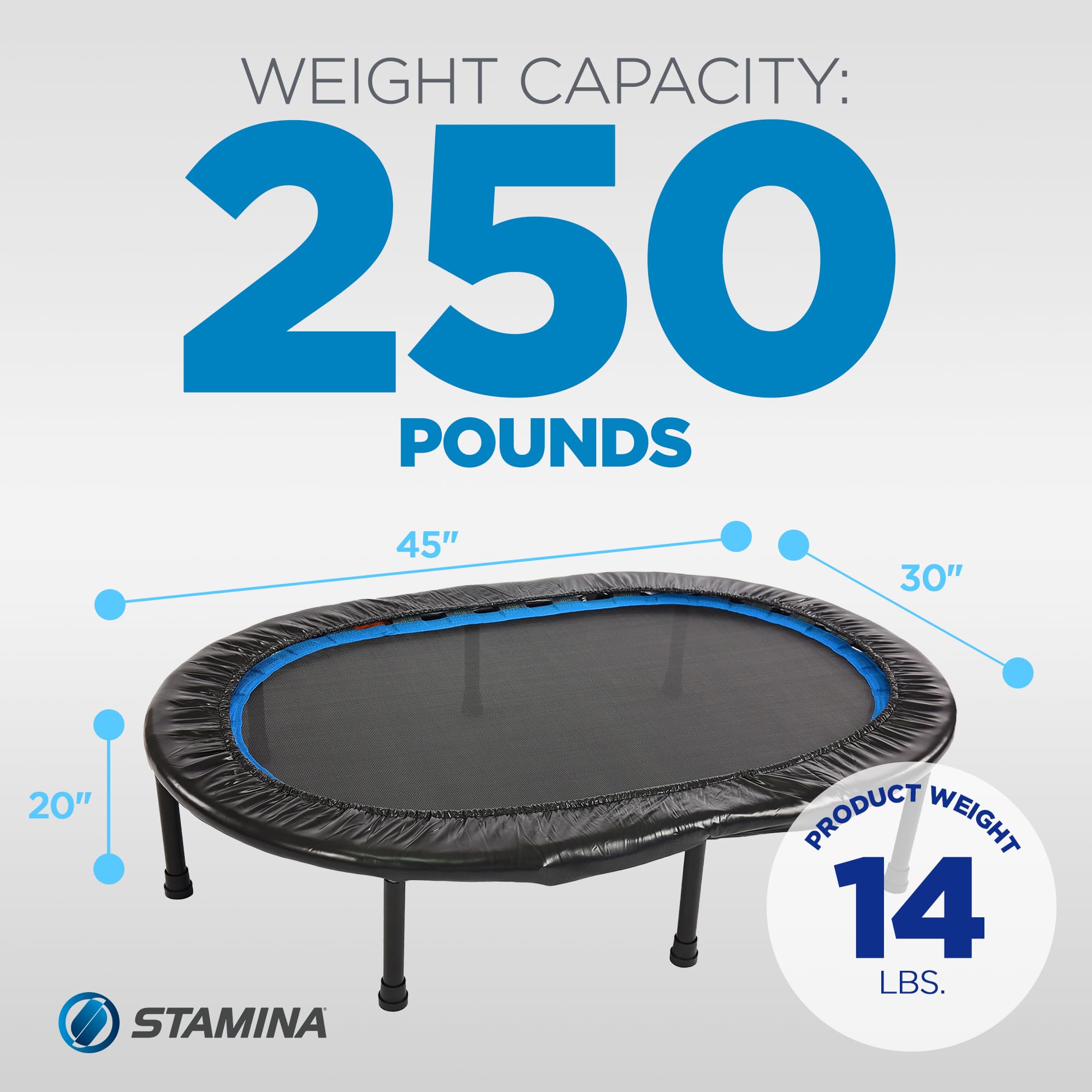 Amazon | Stamina 楕円形 フィットネス トランポリン | Stamina | 室内 