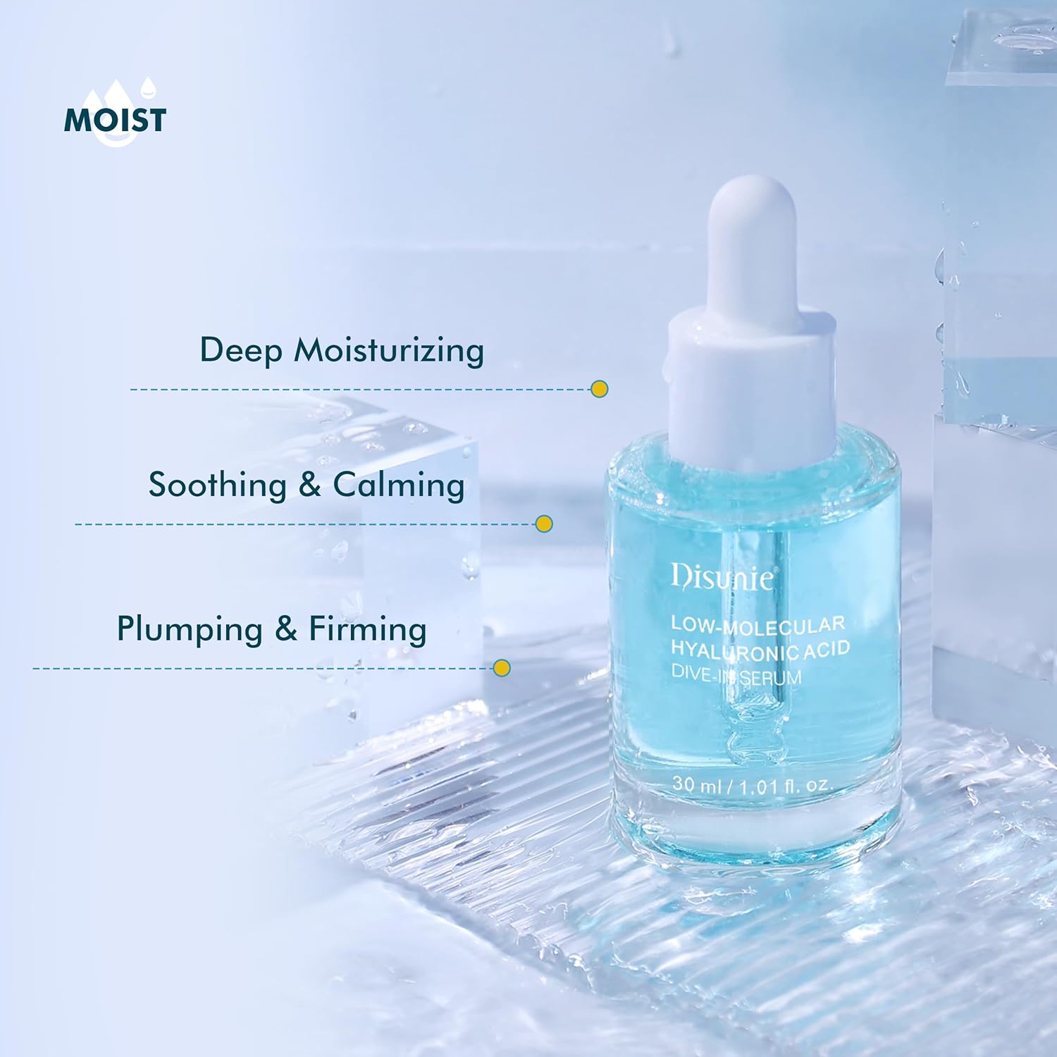 Low-Molecular Hyaluronic Acid Serum For Face, 1.01 FL.OZ / 30 ML Dive-In Serum, B5 + Glycerin + Saccharide Isomerate Deep Moisturizing & Multiple Water Locking, Suitable For Dry And Sensitive Skin - Image 6