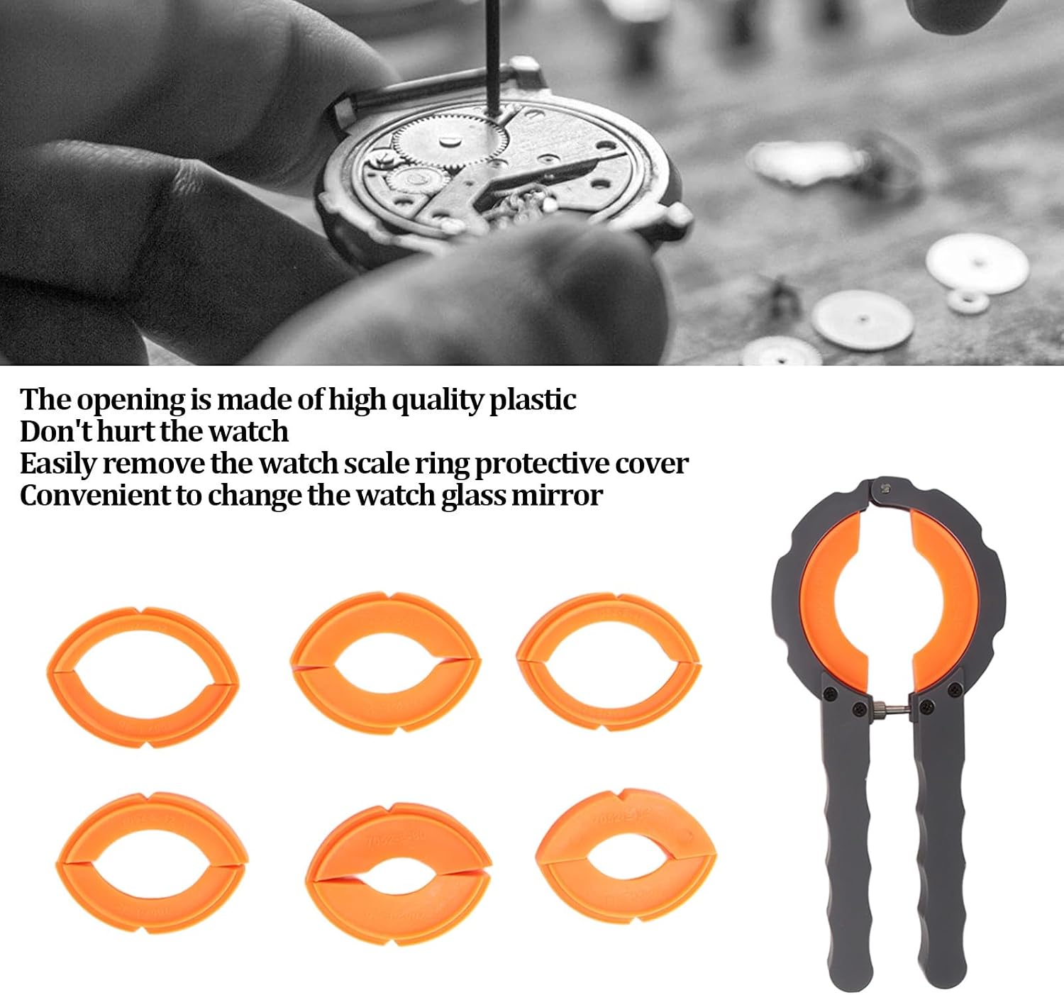 Qiilu Watch Bezel Removal Tool - Professional Watch Bezel Remover Alloy Ring Opener Tool for Watchmakers - Effective Opener Set