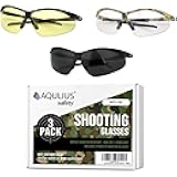 Aqulius 3pk Shooting Glasses - Safety Glasses - Eye Protection for Shooting Range, Tactical Shooting Goggles
