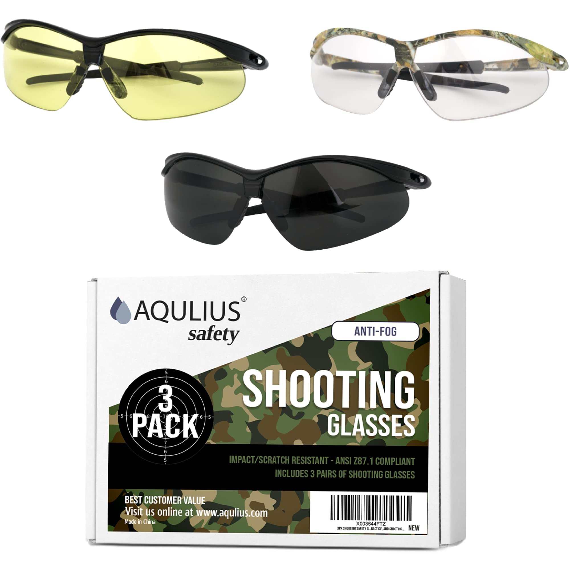 Schießbrillen, Schutzbrille, Augenschutz für Schießstand, taktische Schutzbrille, Jagd, Schießbrille, Herren, 3 Stück