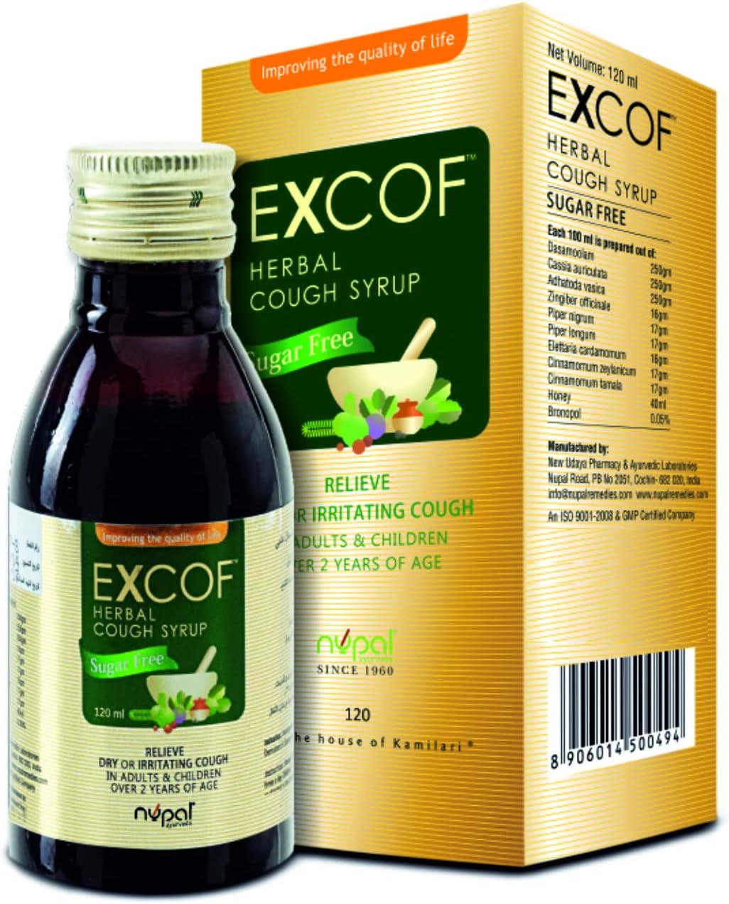 Excof Herbal Cough Syrup 120ML