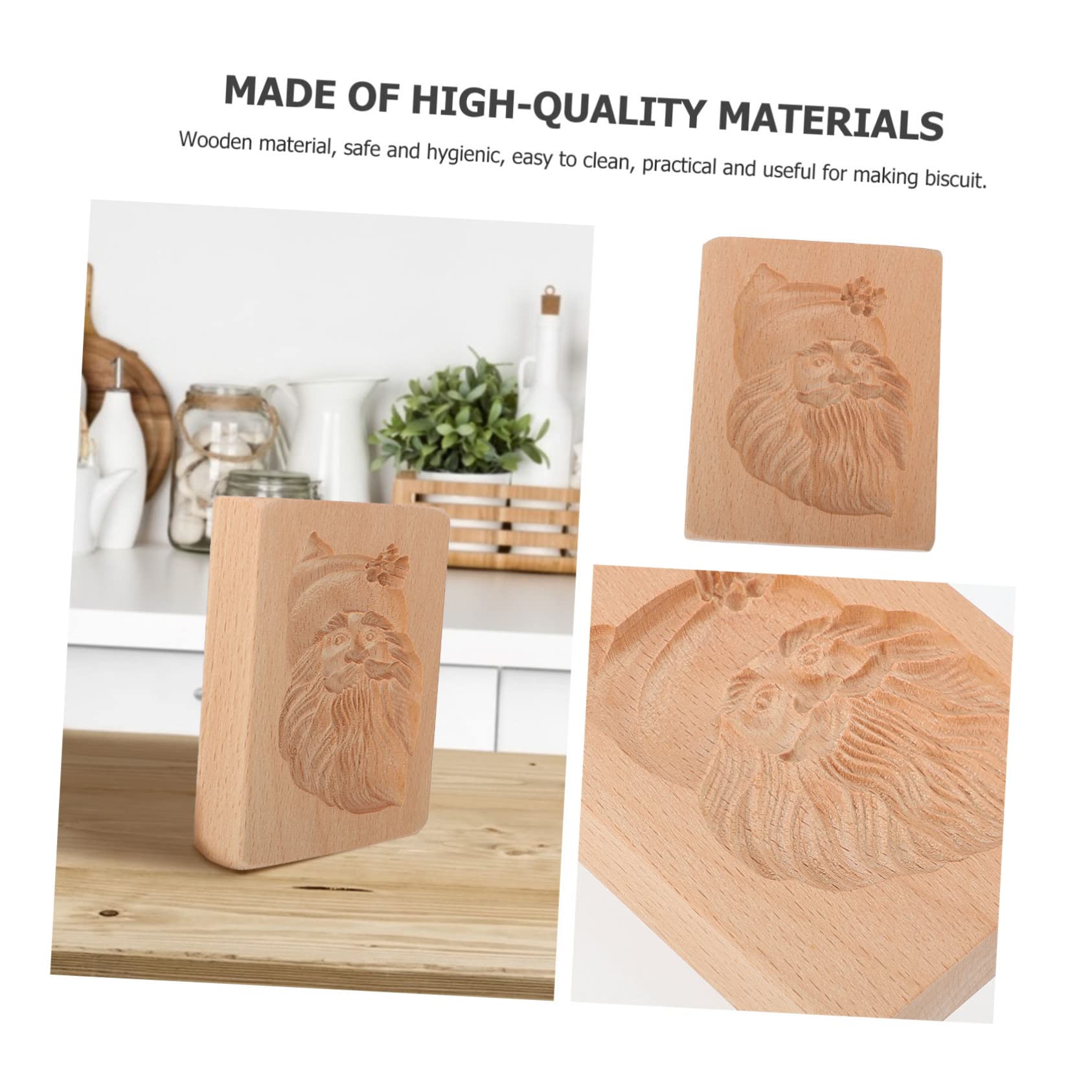 IMIKEYA 3 Stk Ausstecher Aus Holz Backen Kuchen Plätzchen Eins Keksschneider Fondant Mann Urlaub Weihnachten Grad Weihnachtsbackform Cartoon-kekse Schimmel Keksform Backzubehör