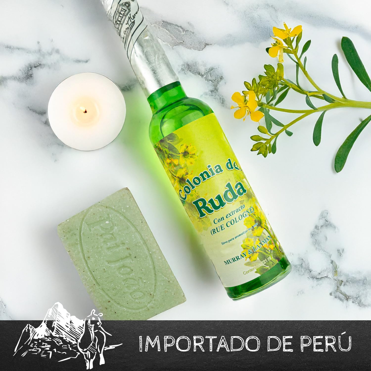 2 Colonia di Ruda del Perù 100% Originale - Bottiglie da 220 ml per Pulizia e Protezione Spirituale