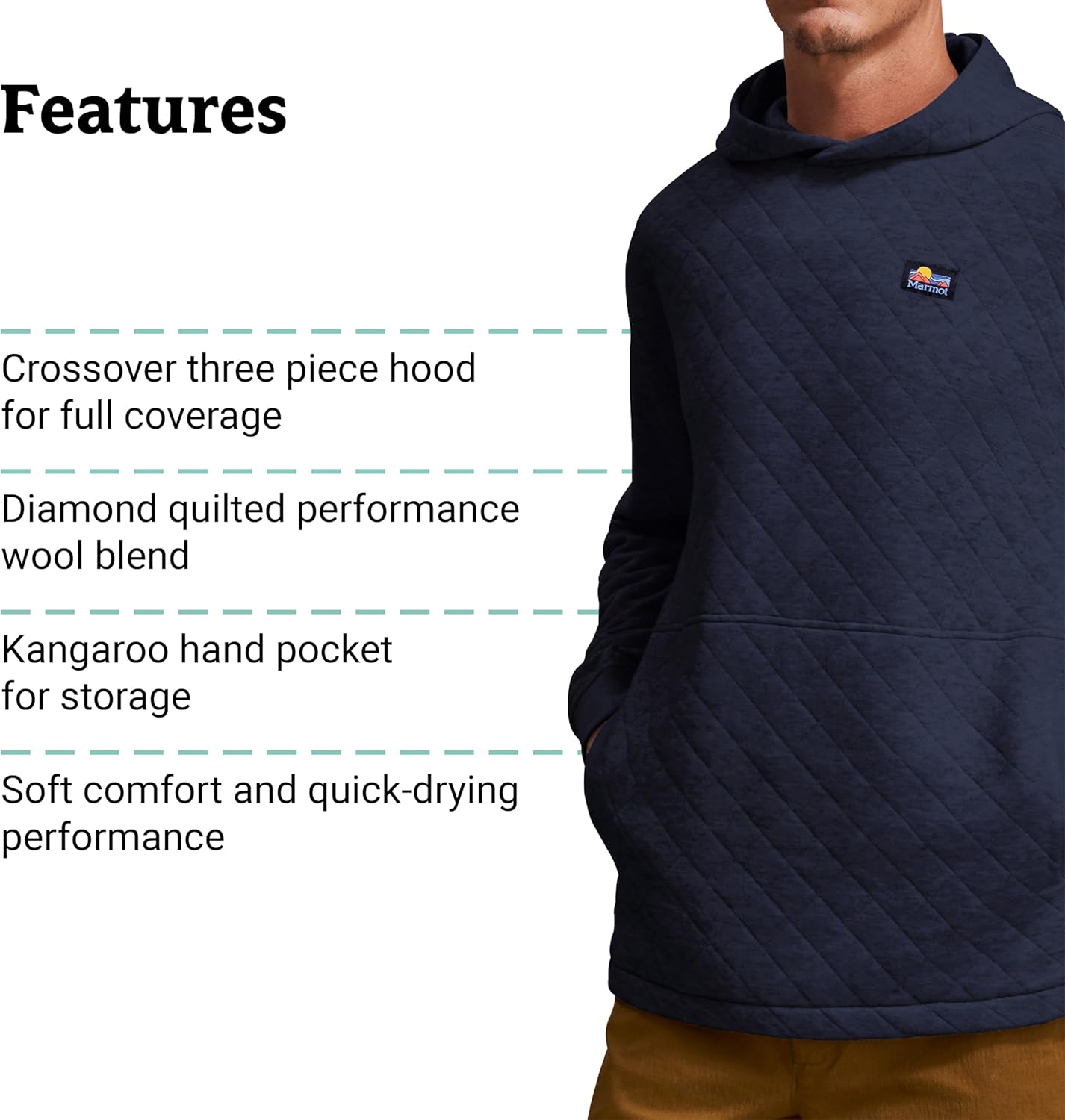 MARMOT mens Galen Hoody Sweatshirt - Image 5