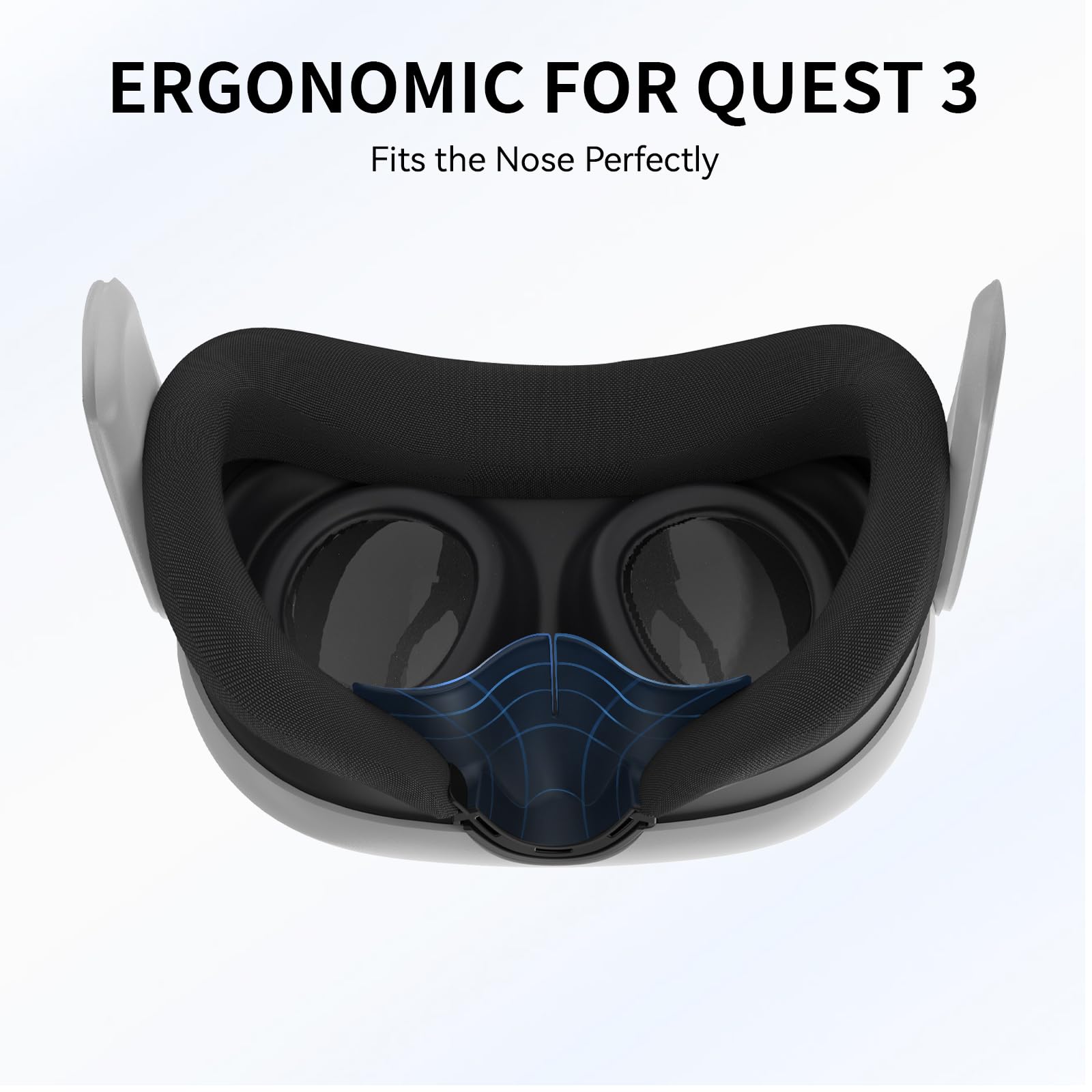 APEXINNO Poduszka na nos VR zapobiegająca wyciekom do zestawu słuchawkowego Quest 3, osłona nosa VR tylko do oryginalnego zestawu słuchawkowego Quest 3