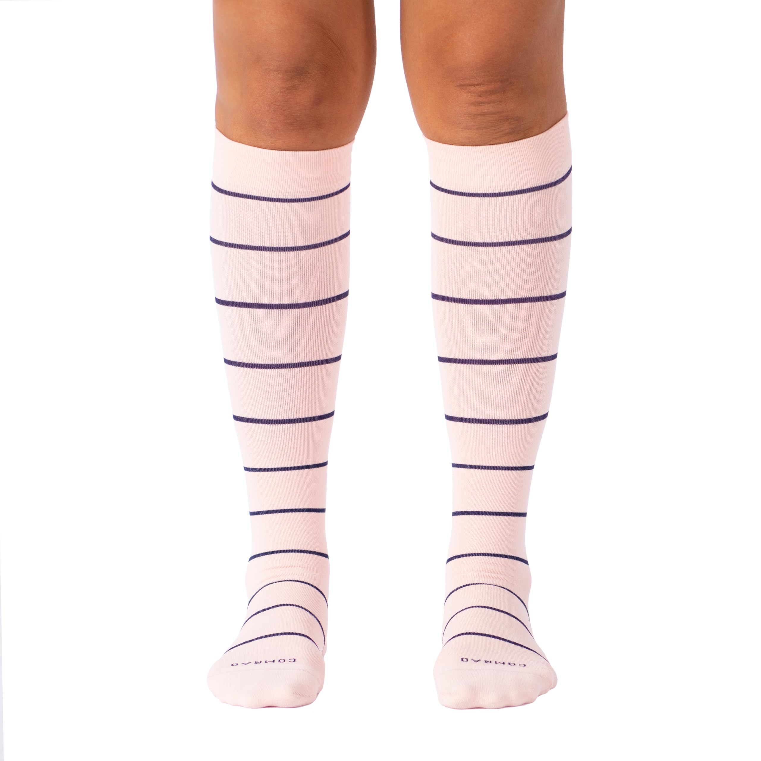 Comrad Nylon Knee High Socks - 20-30mmHg Firm Compression Socks - Soft & Breathable Support Socks