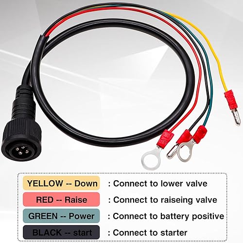 Miniatura 3 de Taiss Interruptor de control remoto de remolque de descarga de 4 cables 12V DC - Controlador industrial hacia arriba hacia abajo para camión Lift