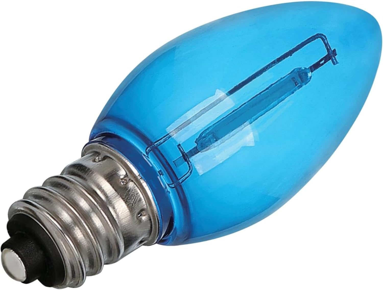 Westinghouse 0.6 Watt (7 Watt Equivalent) C7 Omni Filament LED Light Bulb Candelabra (E12) Base, 4-Pack (Blue)