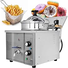 Commercial Deep Fryer, Electric Pressure Air Fryer with Temperature Control, Stainless Steel for Kitchen, Home, Restaurant