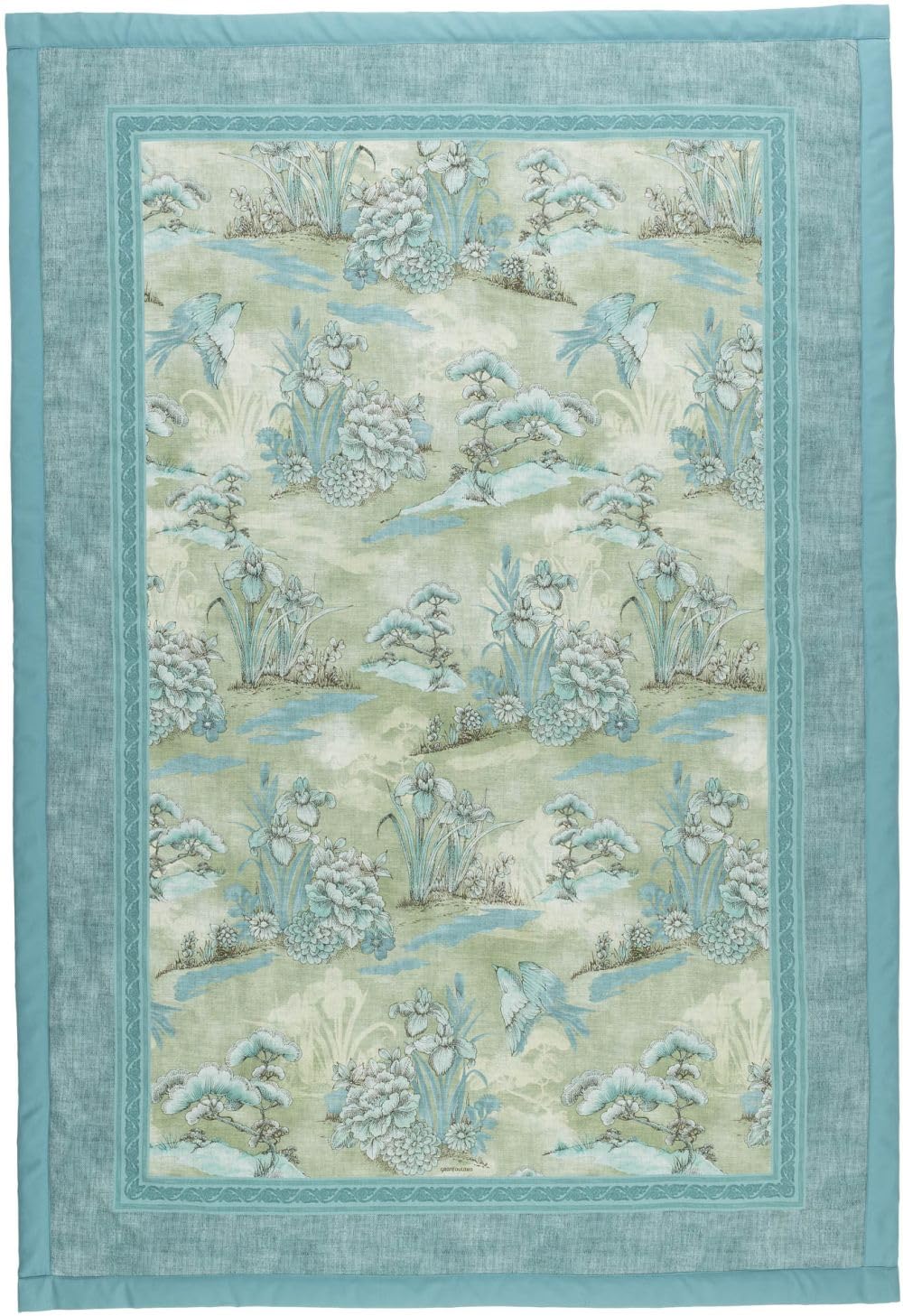 Bassetti Acquaforte 9333421 Plaid 100% Cotton in Green V1 Dimensions: 135 x 190 cm
