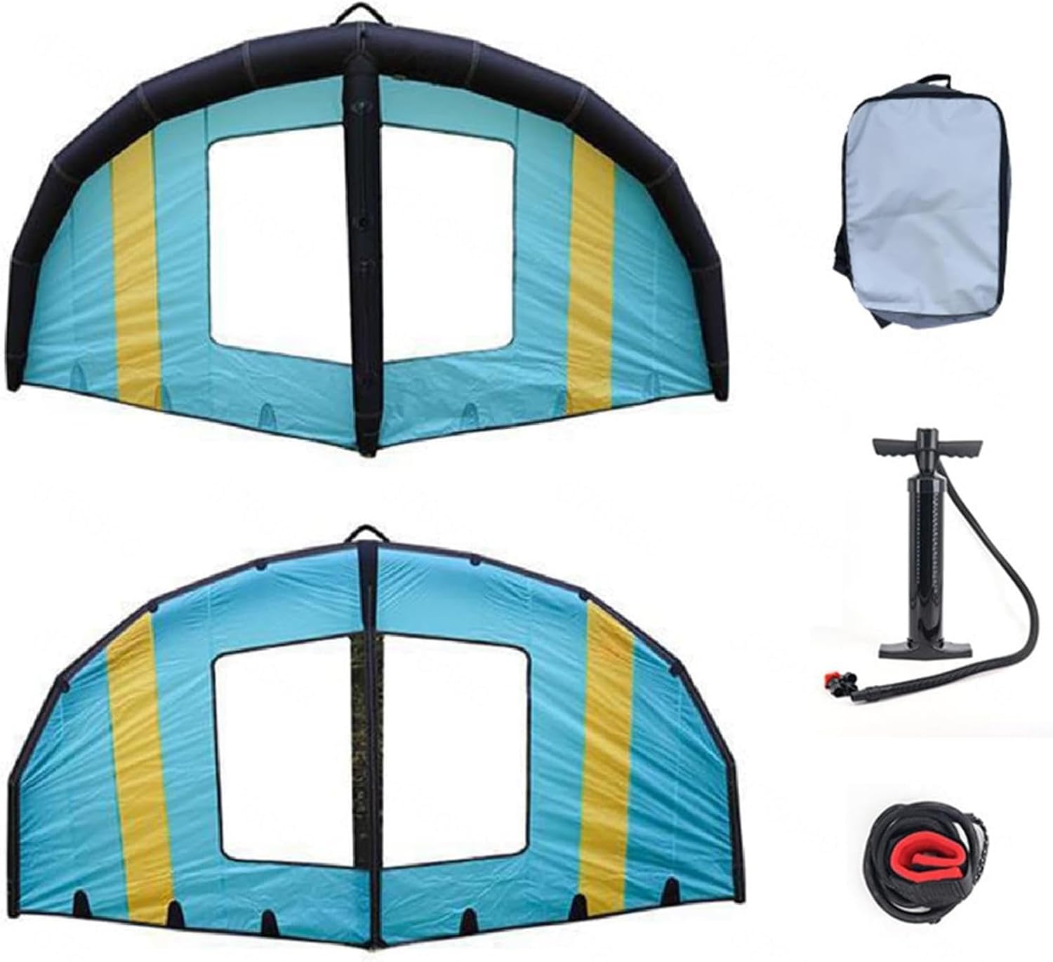 Inflatable Surfboard for Windsurfing and Wing Surfing, Portable Sail for Water and Snow Ski Surfing,4m³