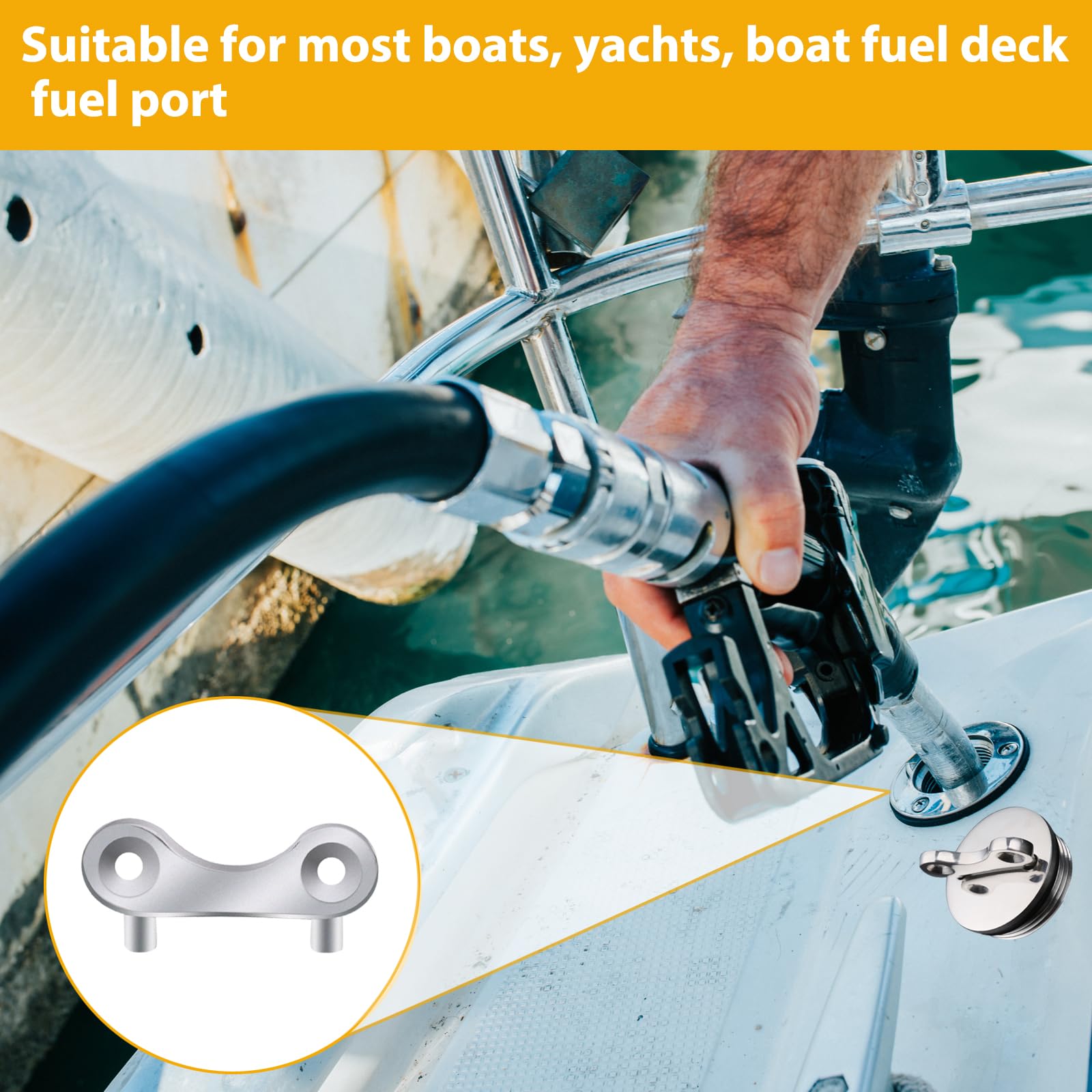 Deck Fill Plate Key 2-pin 2-Pack Stainless Steel Boat Gas Cap Keys ...