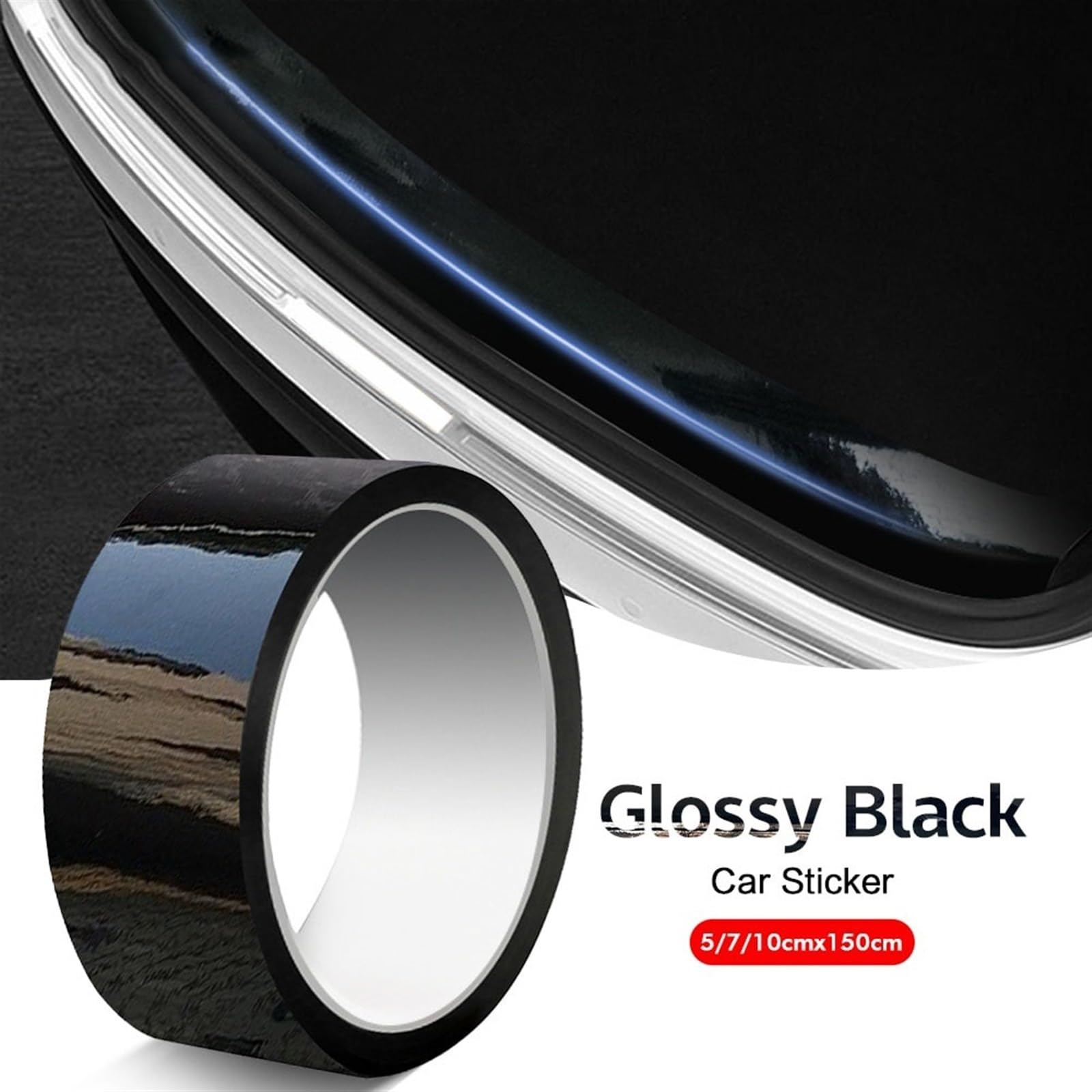 Tira Protectora de Parachoques Pegatinas para Coche con diseño de Fibra Carbono en Color Negro Brillante Resistentes al Agua 3D/6D, para Parachoques Puerta(Matte Black,3cmx150cm)
