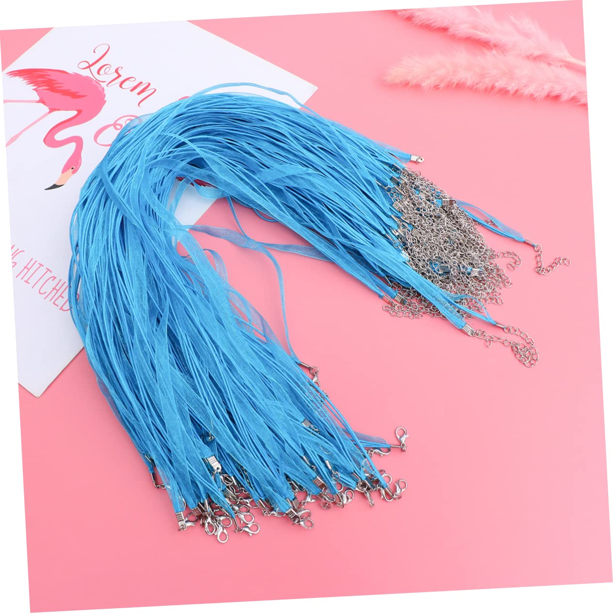 HOMSFOU 100pezzi Cordino Per Collane Di Gioielli Corda Di Cera Filata Per Creazione Di Gioielli Forniture Per Creazione Di Di Cordini Con Fibbia Moschettone Per Braccialetti e Collane