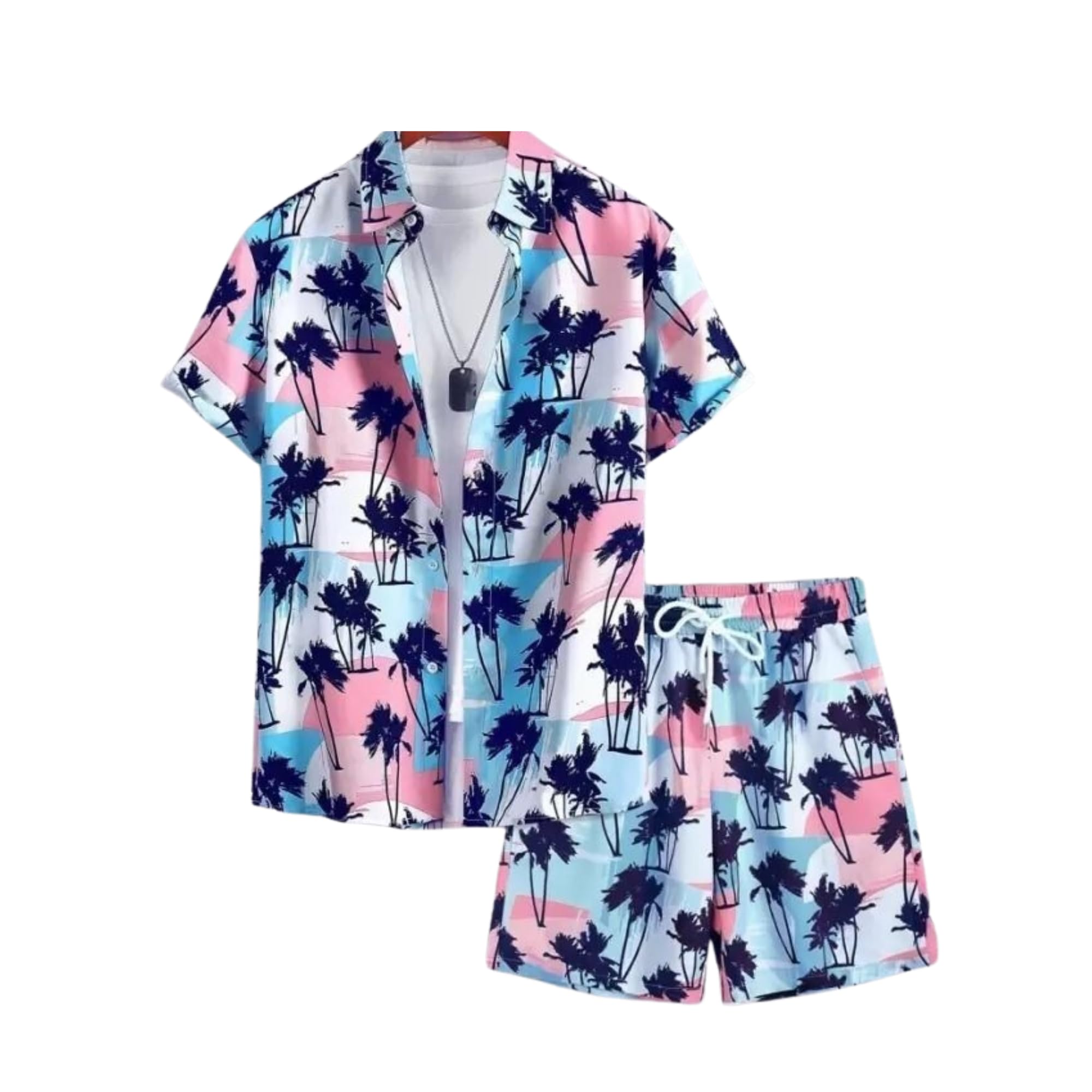 mumin Men'S Co-Ord Set – Half Sleeve Casual Shirt & Shorts-picture-46