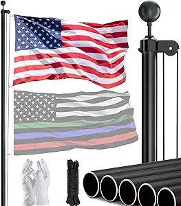 SCWN 20 ft Aluminum Flag Pole Kit