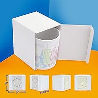 Vista 4 de Taza de cerámica de 11 onzas con caja de regalo, las mejores ciudades de Estados Unidos para café, té, apta para lavavajillas, apta para microondas