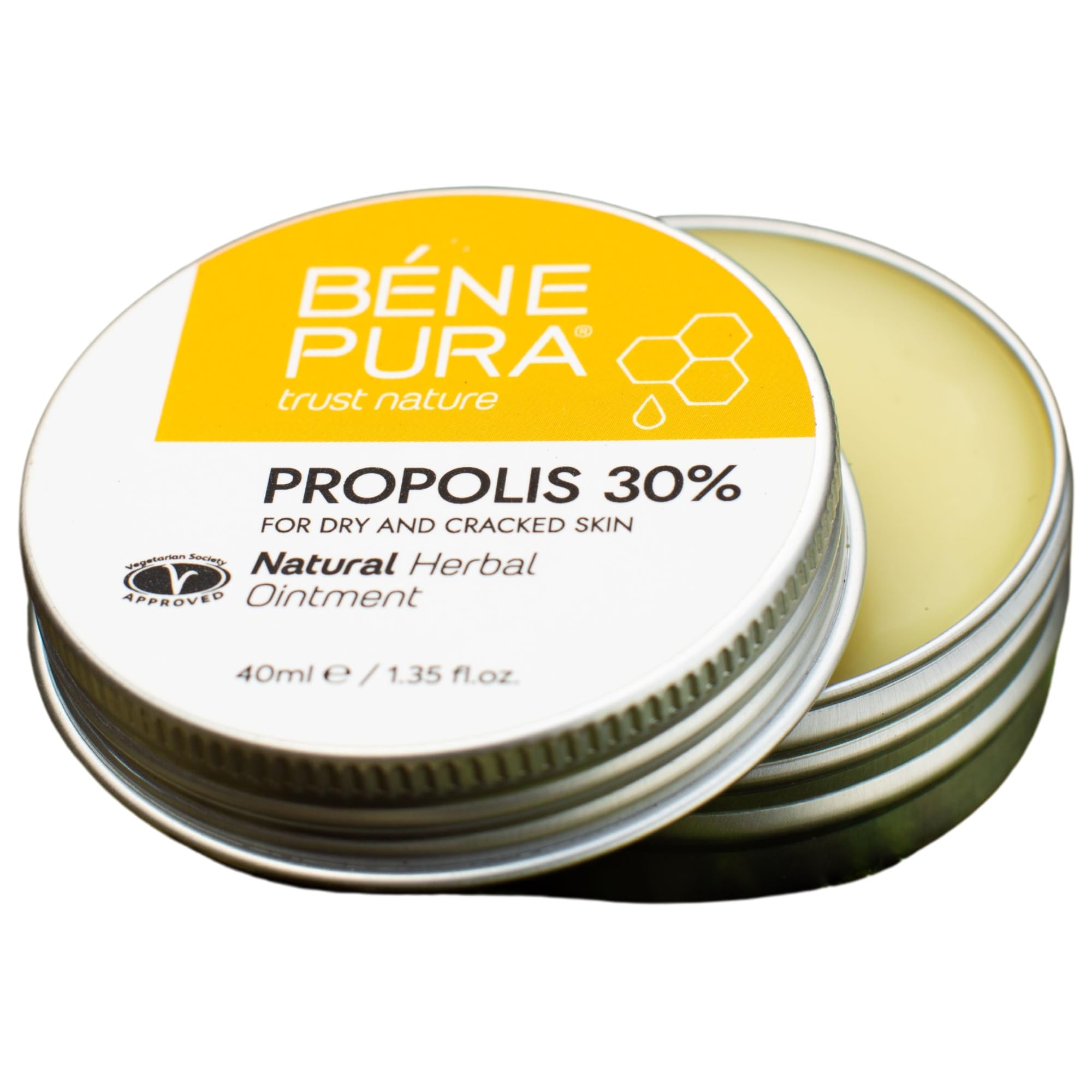BenePura Propolis Salbe, Natürliche 30% Propolis Salbe für Juckende, Trockene und Rissige Haut, 40 ml (1er Pack)