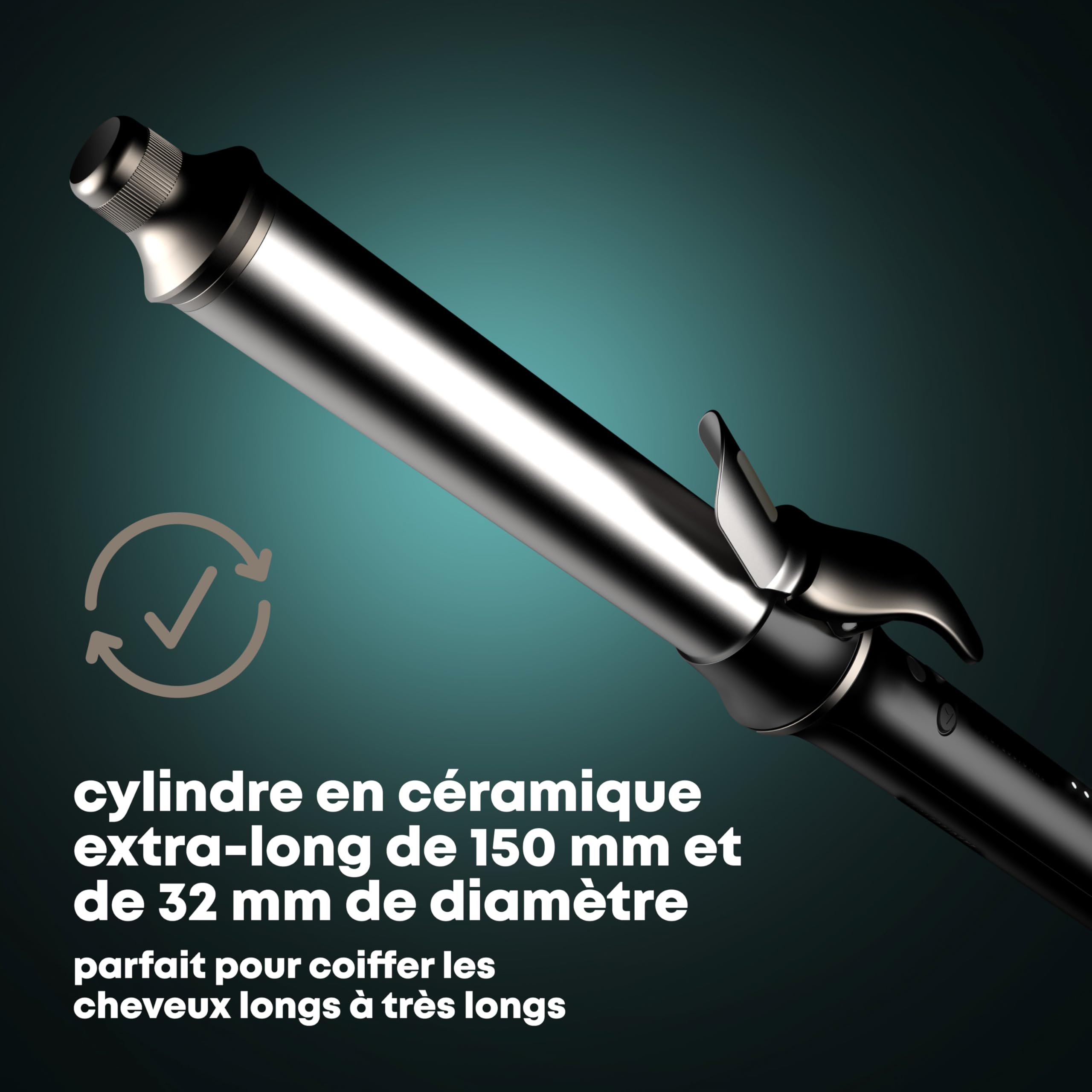 REVAMP Auto Revolve Boucleur Automatique Fer à Boucler – Boucleur à Cheveux Rotatif, Cylindre Céramique, Pour Boucles Souples et Ondulations Wavy – Fer à Boucler Automatique Professionnel