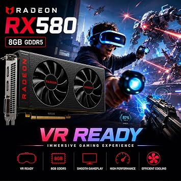 Gaming Desktop PC Computer 12-Core Processor Radeon RX580 GDDR5