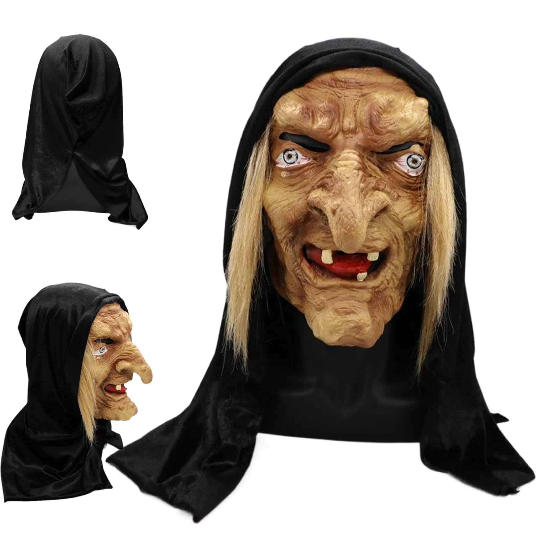 CNAFGBGG Witch Latex, Scary Halloween for Adults.