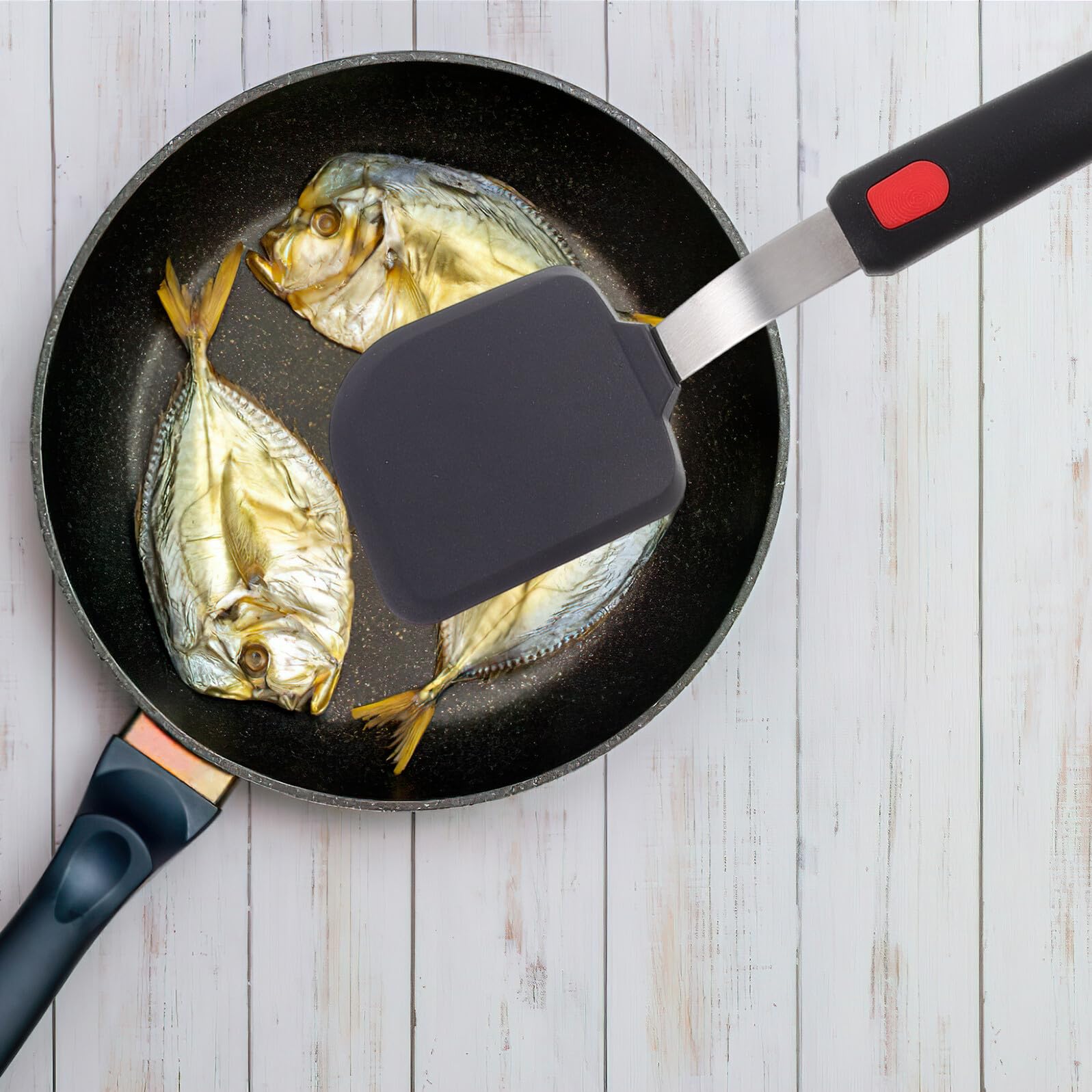 SOIMISS 3 pezzi Spatole in Silicone Alimentare Resistenti al Calore Paletta Multifunzionale Protetta per Pentole Antiaderenti Mestoli Cucina Riutilizzabili e Portatili per Appenderle