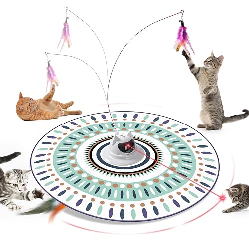 Forzaforte - Juguete interactivo 4 en 1 para gatos, juguetes para gatos de interior, juguetes para gatos…