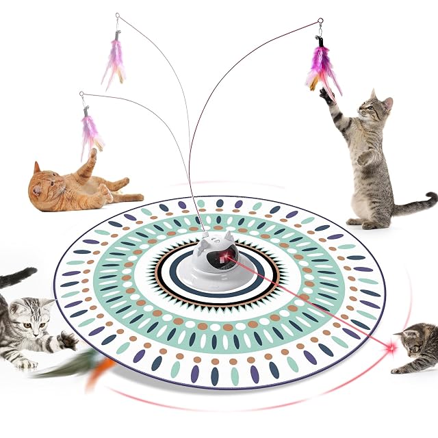 Forzaforte - Juguete interactivo 4 en 1 para gatos, juguetes para gatos de interior, juguetes para gatos…