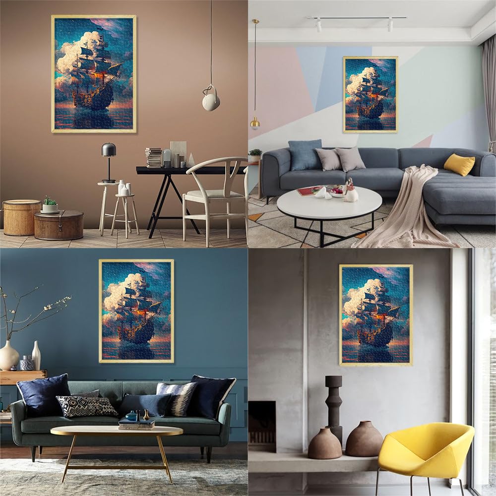 Puzzle da 2000 pezzi per adolescenti nave pirata Giocattolo educativo intellettuale decomprimente perché è ideale come regalo per tutta la famiglia 70x100cm