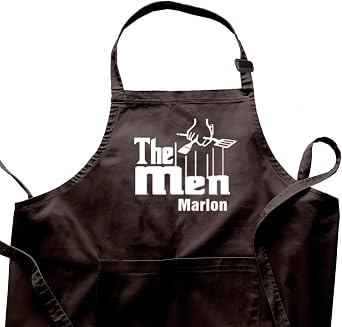 The Men Custom Apron, Mens Aprons for Grilling, Dad Apron, BBQ Daddy Gift For Fathers Day, Grill Daddy Gift, Mandiles para Hombres de Cocina, Kitchen Cooking Apron, Chef Apron with Pockets