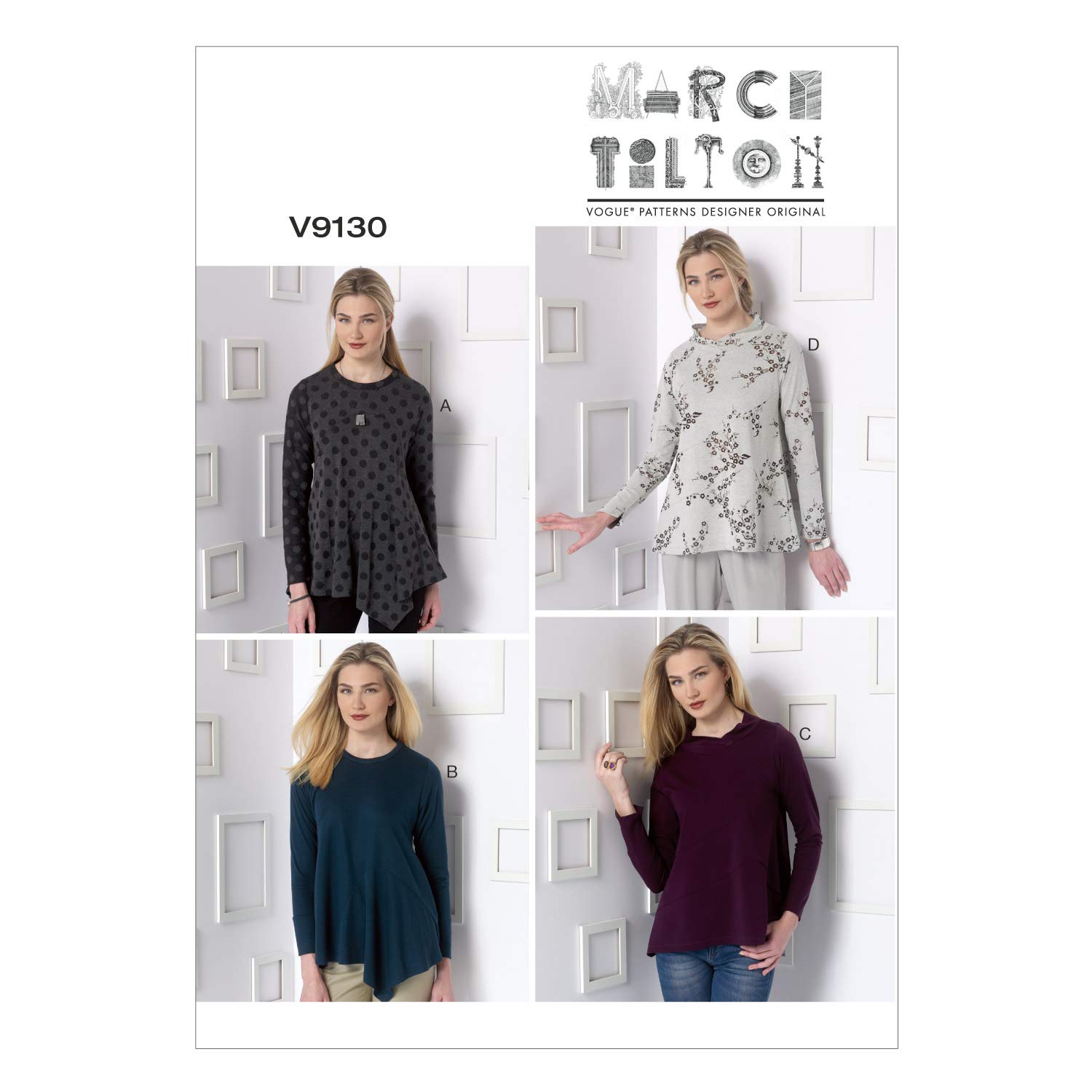 Patron Vogue Patterns 9130 | Haut pour femme tailles XS à M